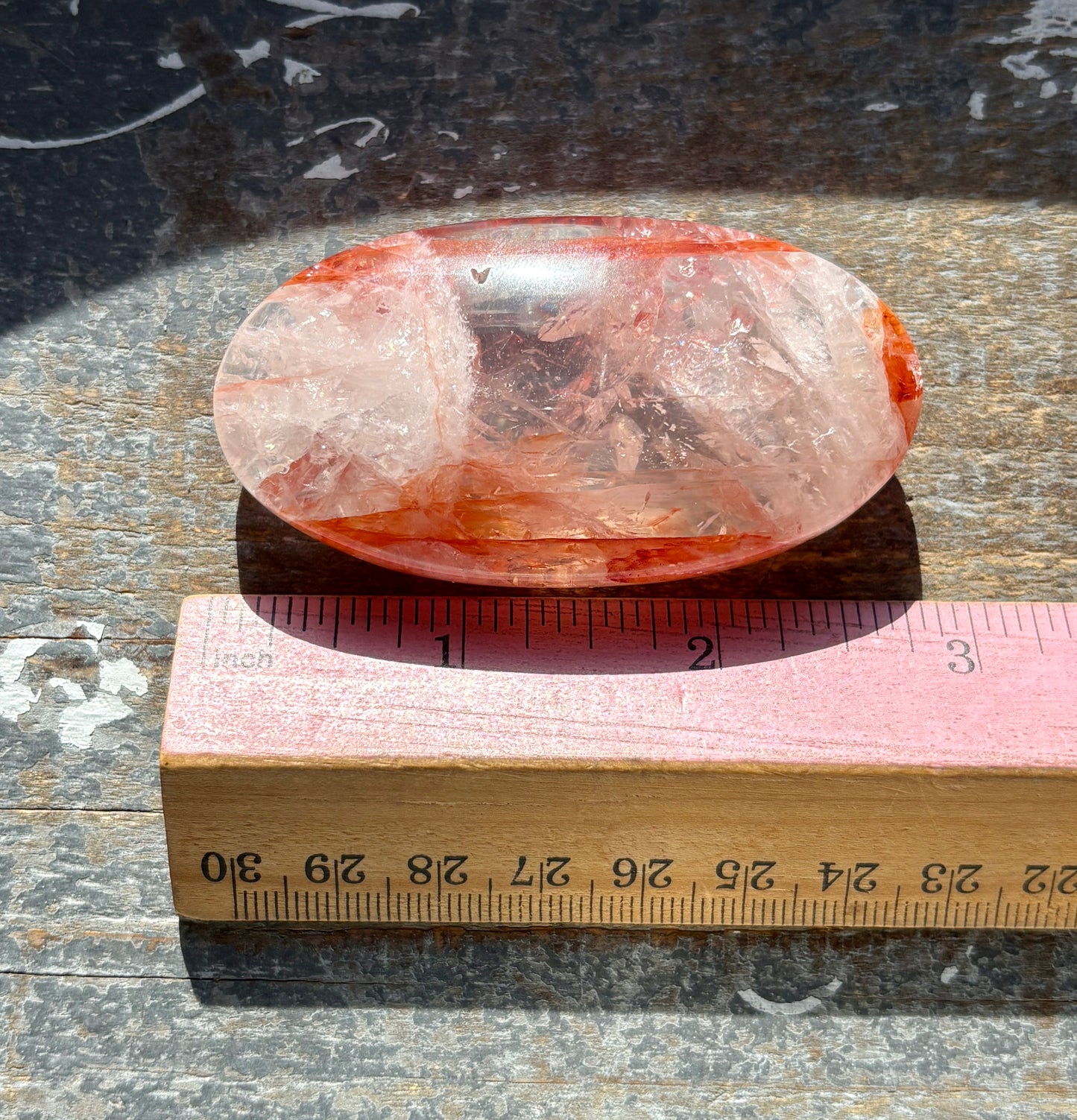 Gorgeous Fire Quartz Palm Stone