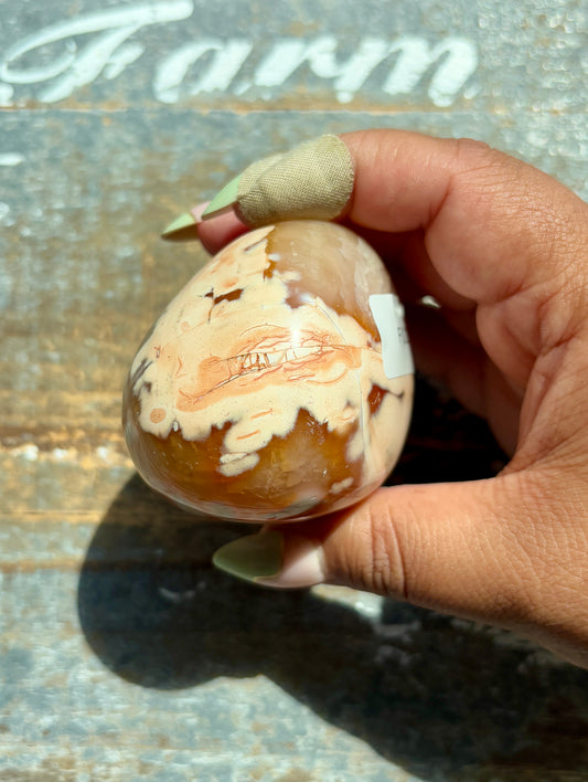 Gorgeous Orca Agate/Carnelian Pebble from Madagascar | Opt F