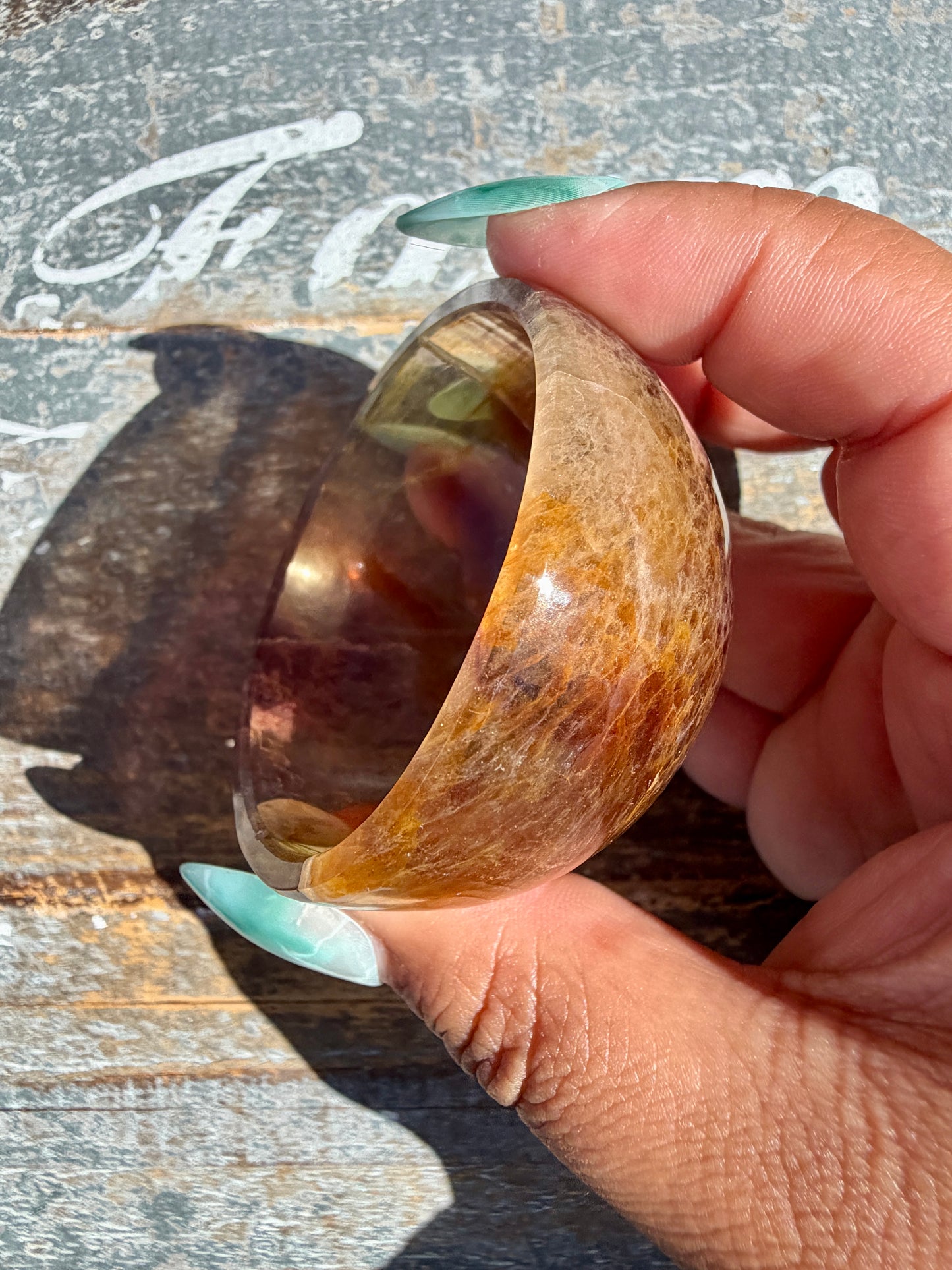 Gorgeous Yellow/Purple Fluorite Mini Bowl | Opt F