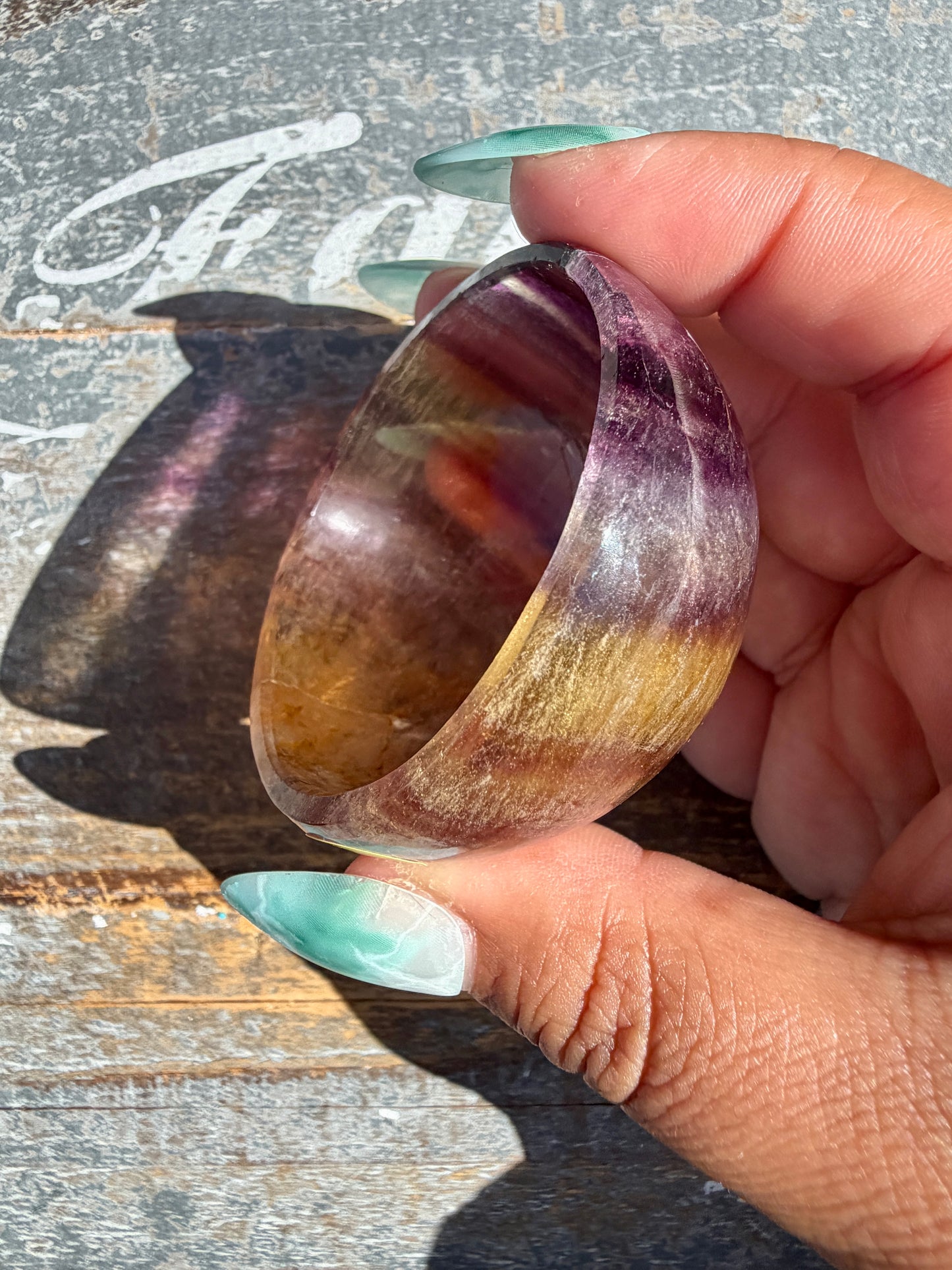 Gorgeous Yellow/Purple Fluorite Mini Bowl | Opt I