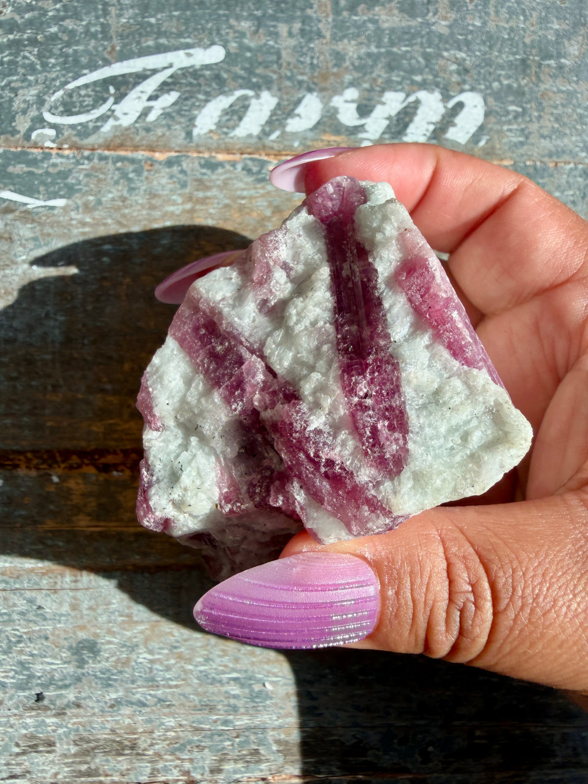 Gorgeous Pink Tourmaline in Quartz on Stand | Brazil | Opt 3