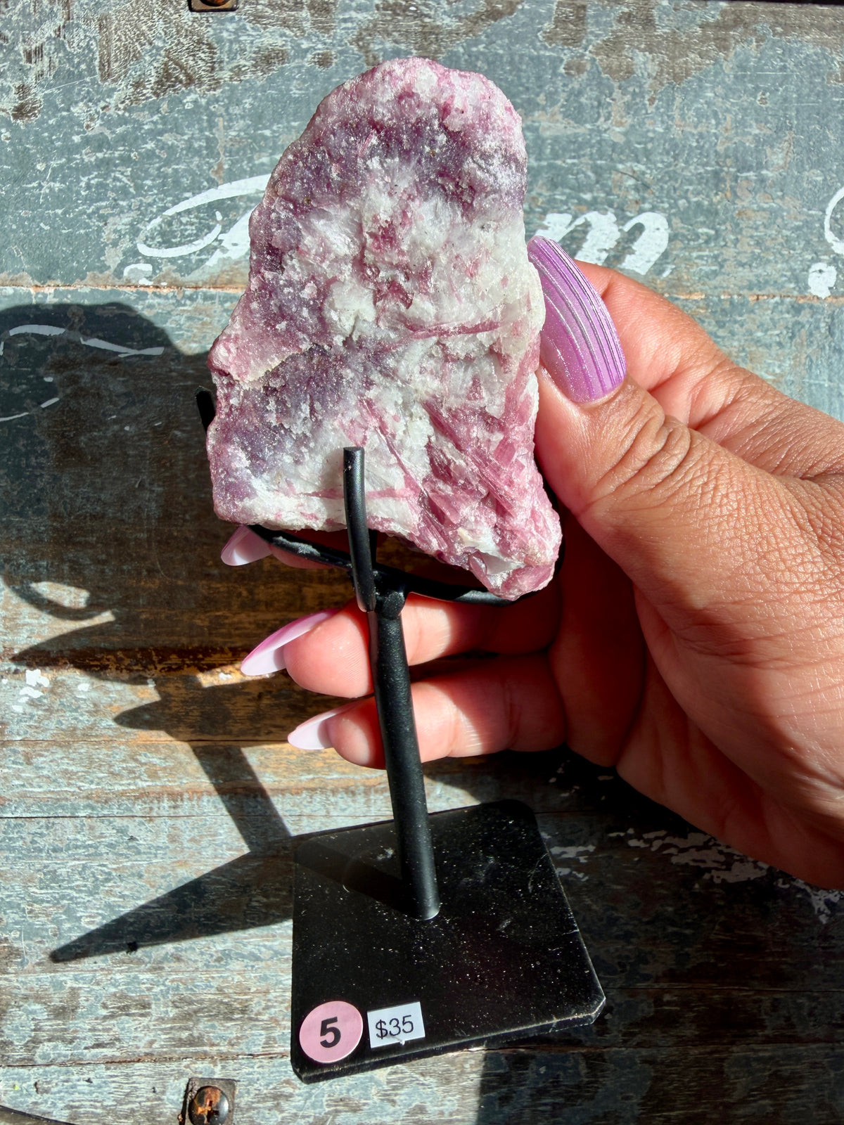 Gorgeous Pink Tourmaline in Quartz on Stand | Brazil | Opt 5