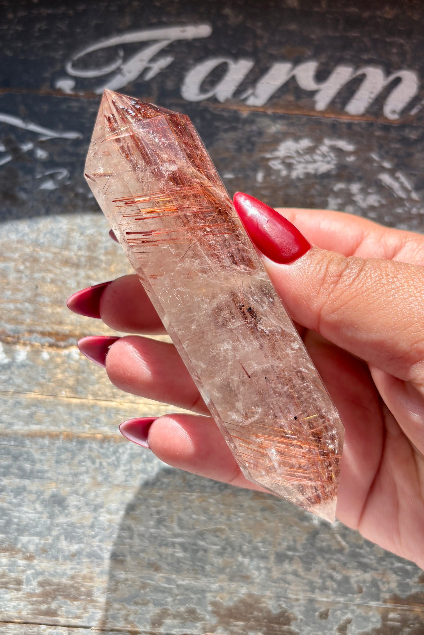 Gorgeous Copper Rutile Hand Carved Vogel DT