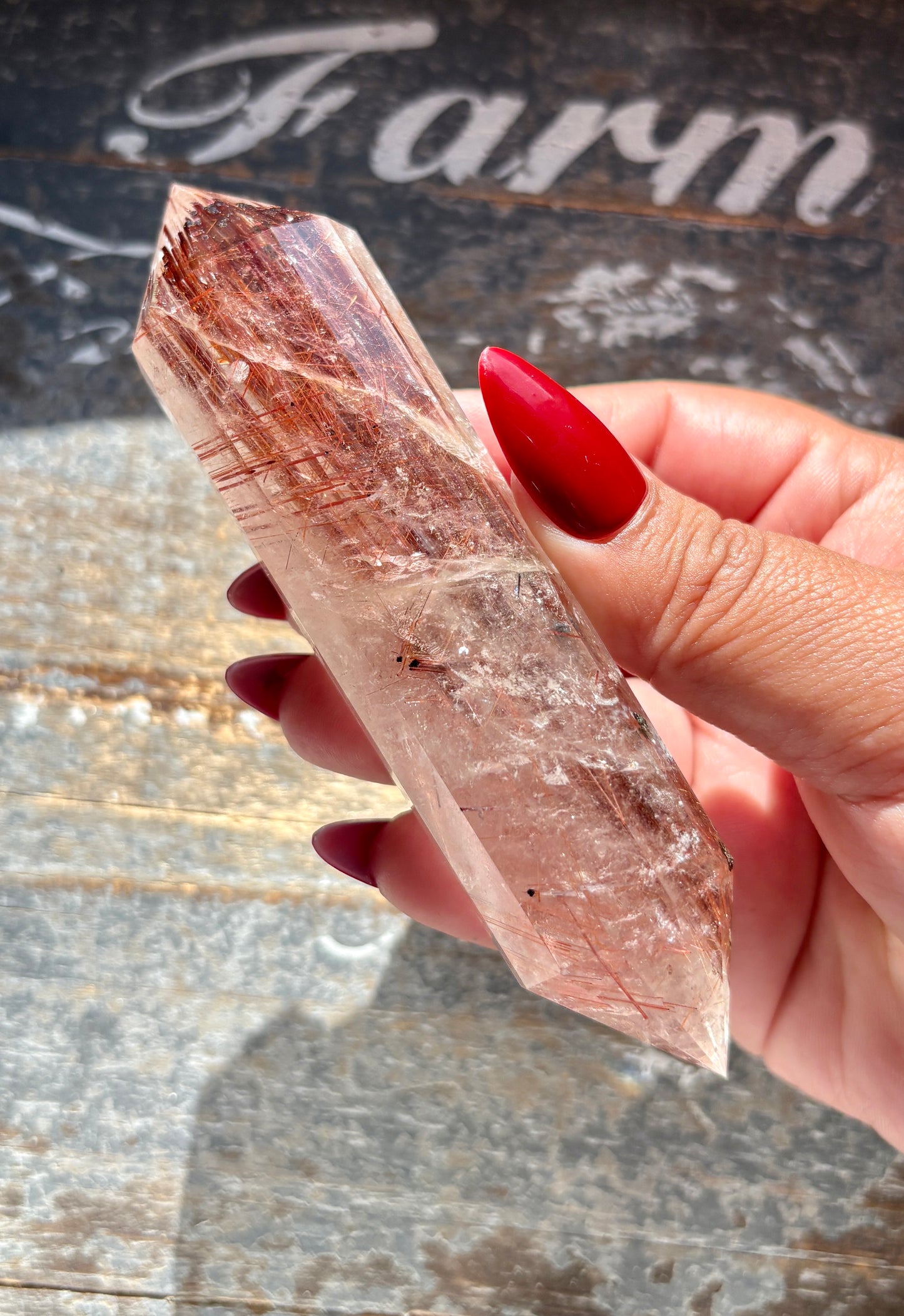 Gorgeous Copper Rutile Hand Carved Vogel DT