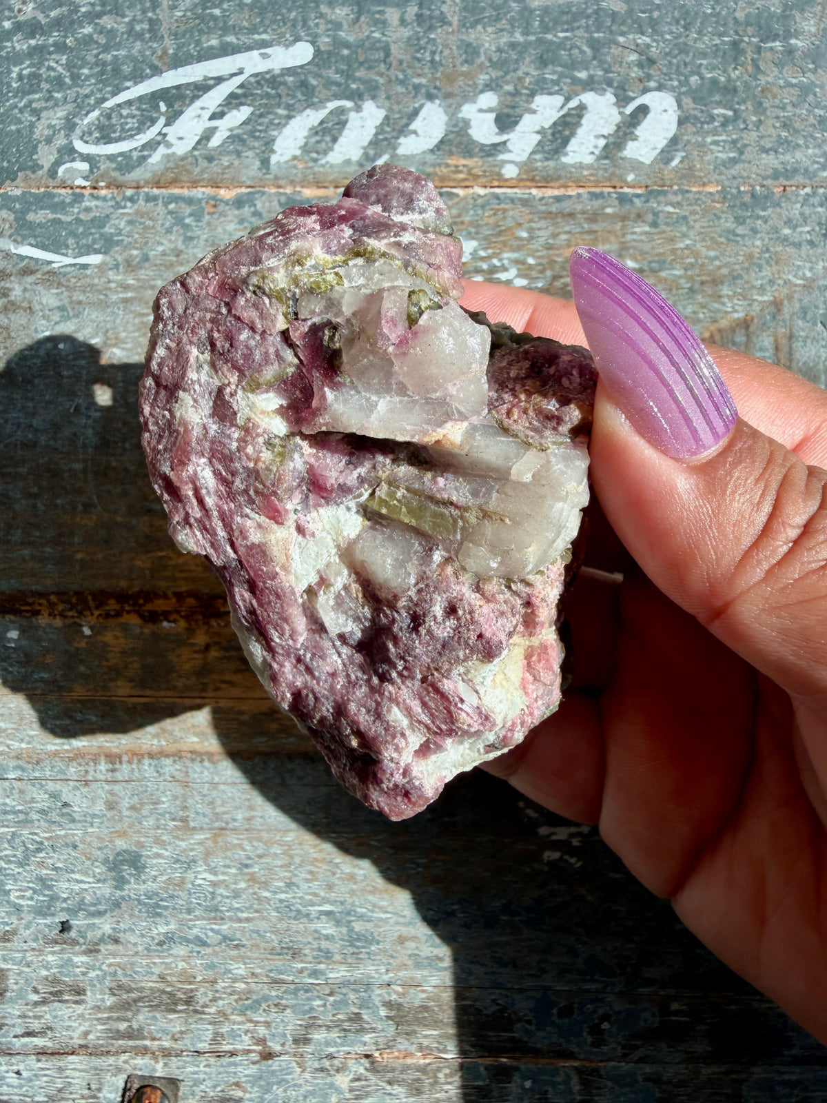Gorgeous Pink & Green Tourmaline in Quartz on Stand | Brazil | Opt 1