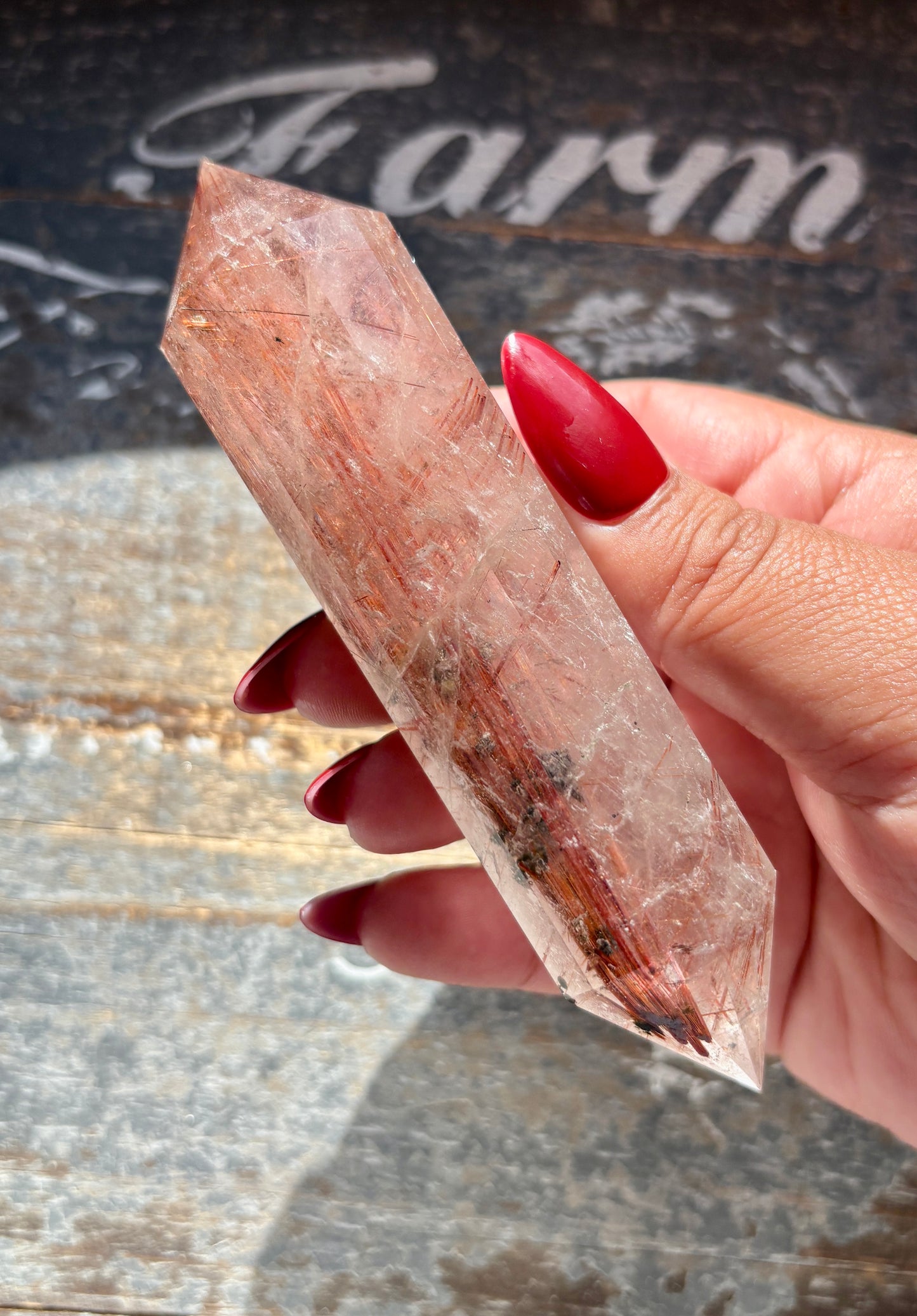 Gorgeous Copper Rutile Hand Carved Vogel DT