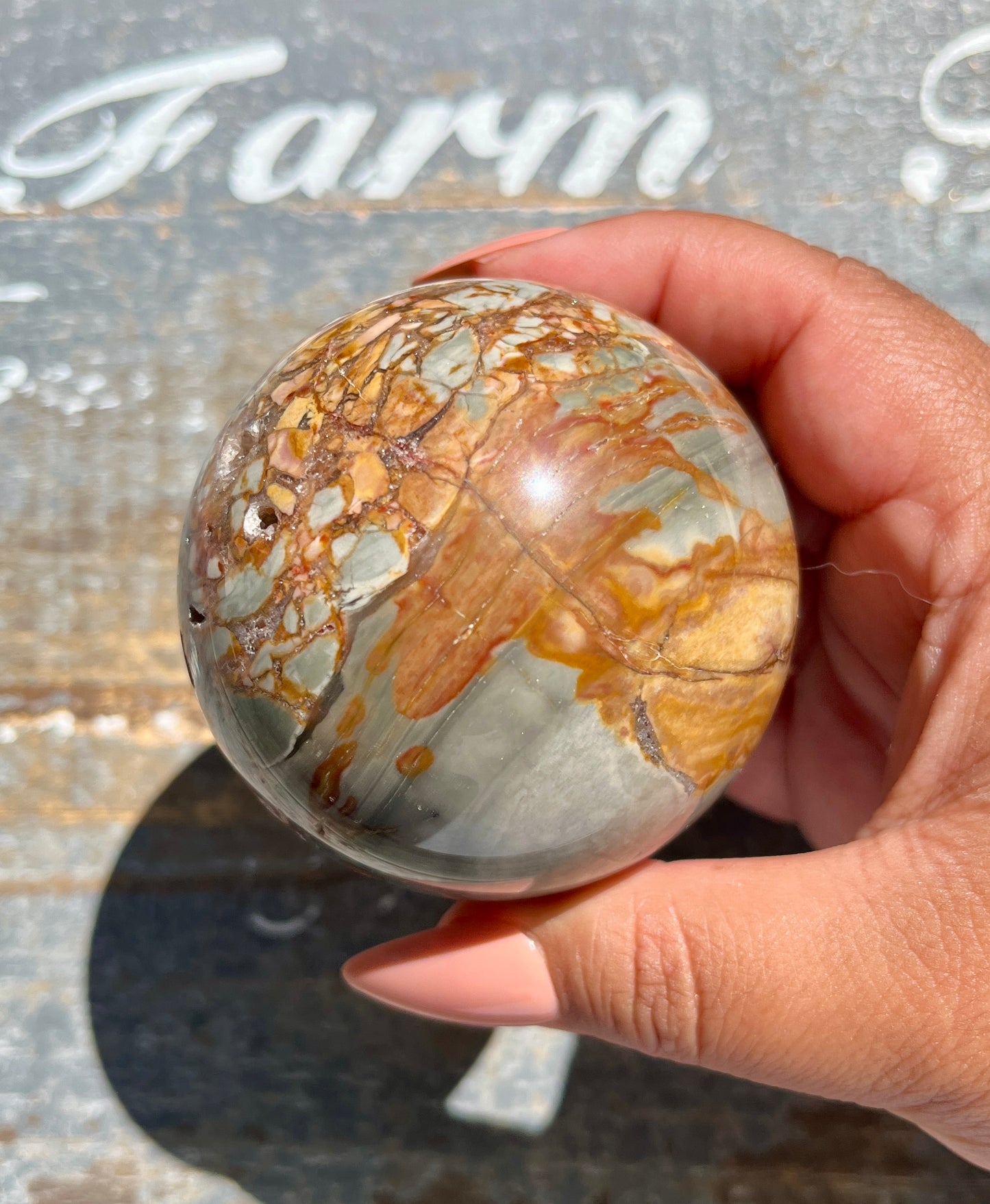 Gorgeous Ibis Jasper Sphere from Madagascar