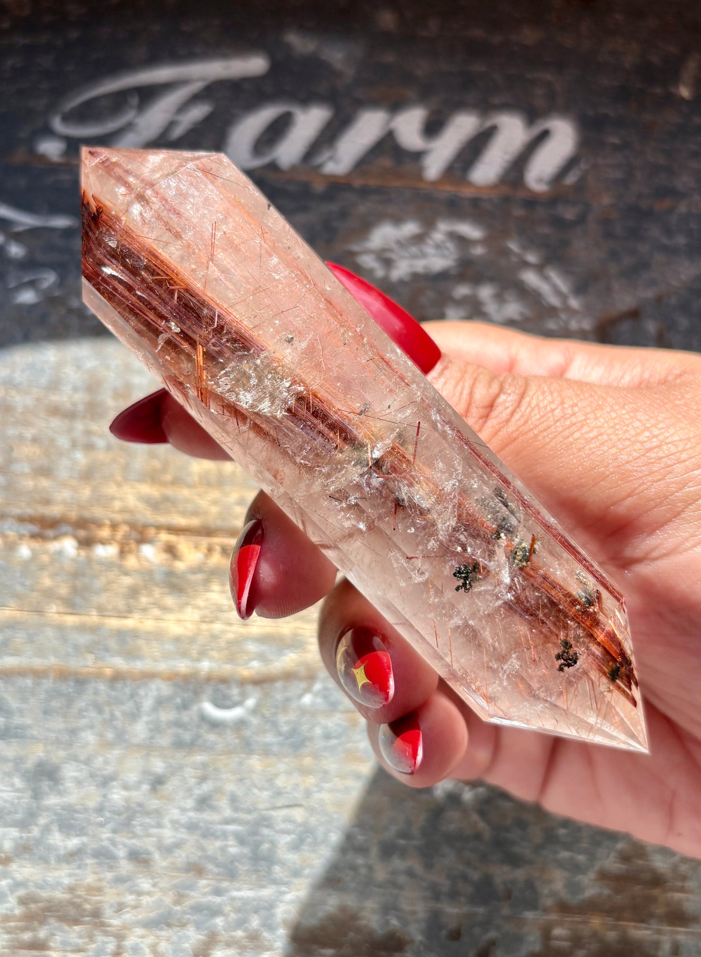 Gorgeous Copper Rutile Hand Carved Vogel DT