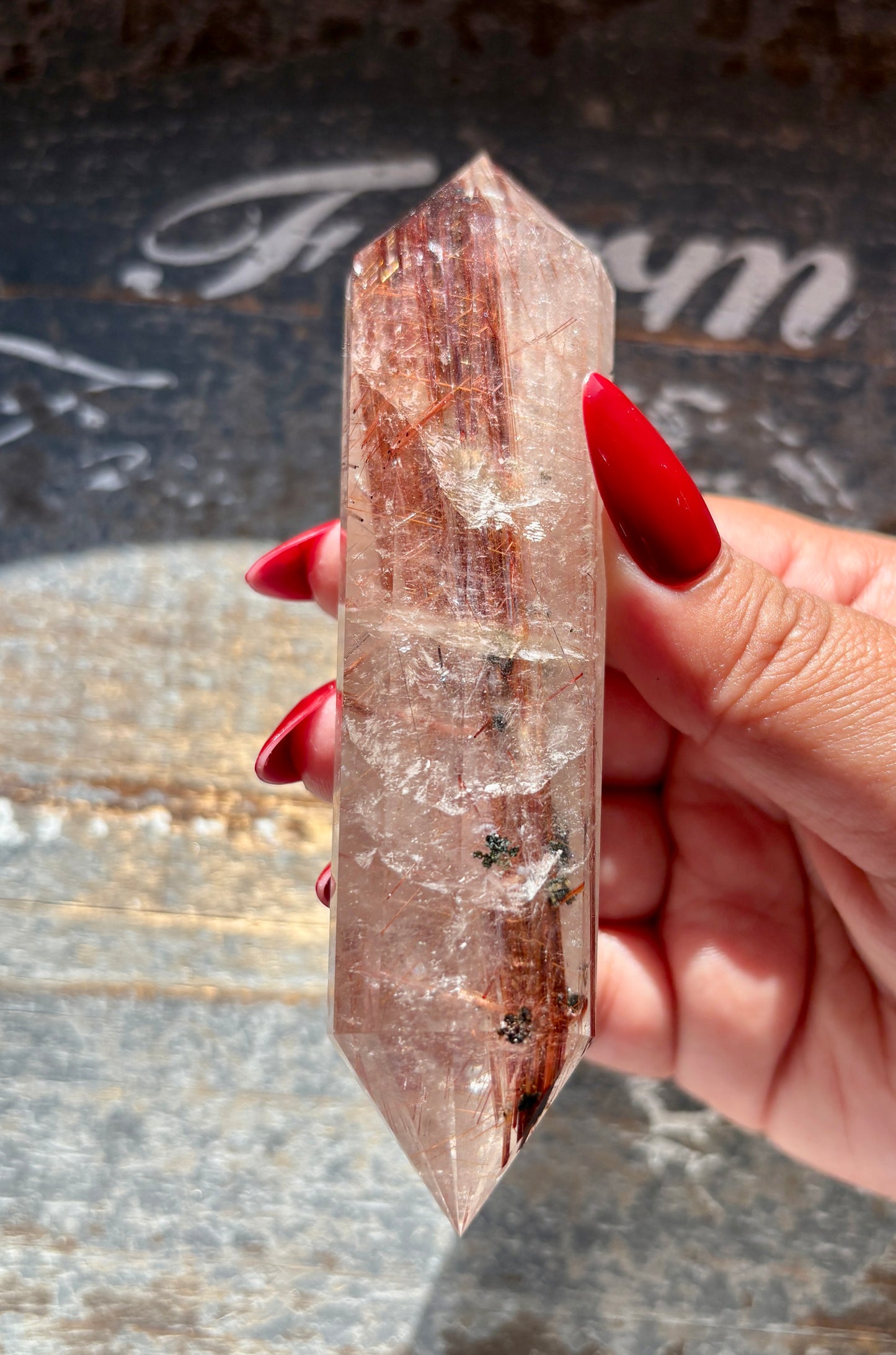 Gorgeous Copper Rutile Hand Carved Vogel DT