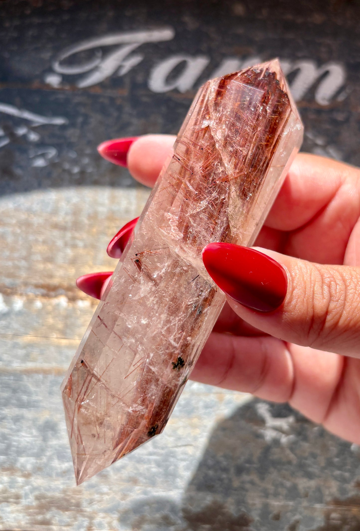 Gorgeous Copper Rutile Hand Carved Vogel DT