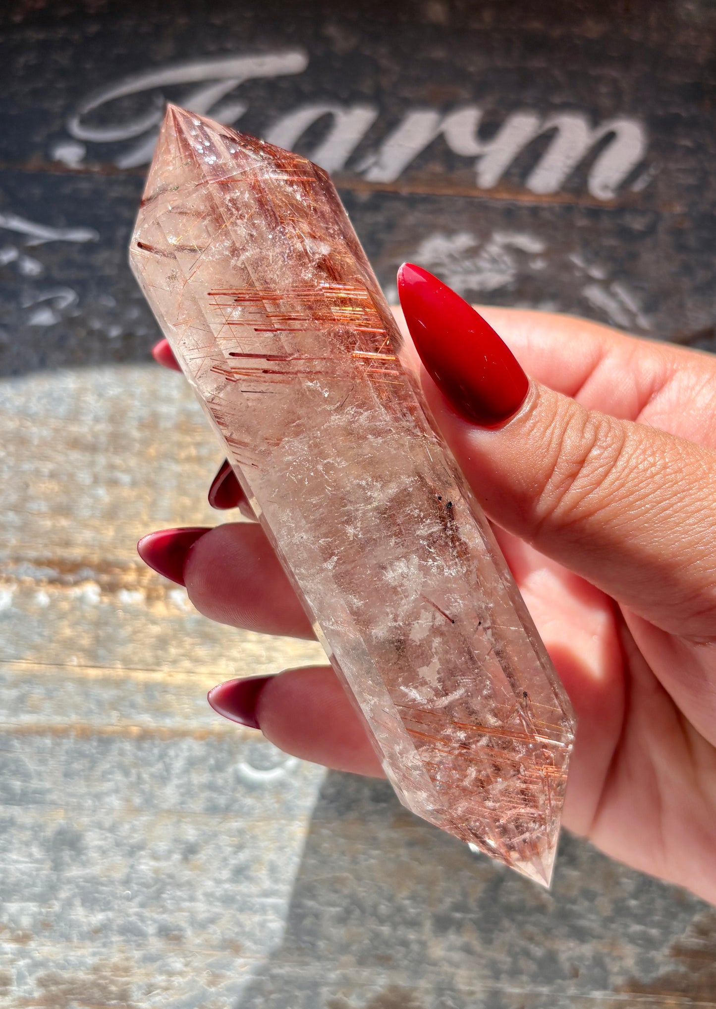 Gorgeous Copper Rutile Hand Carved Vogel DT