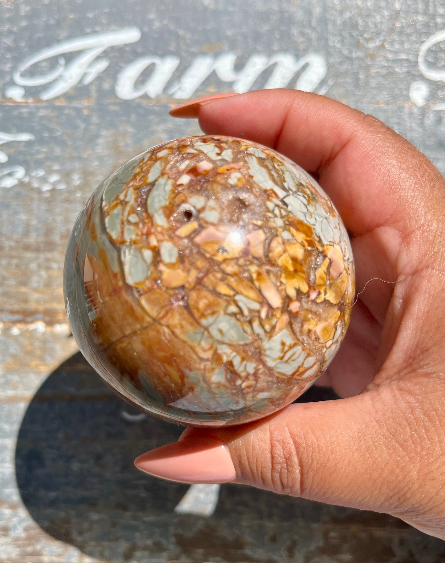 Gorgeous Ibis Jasper Sphere from Madagascar