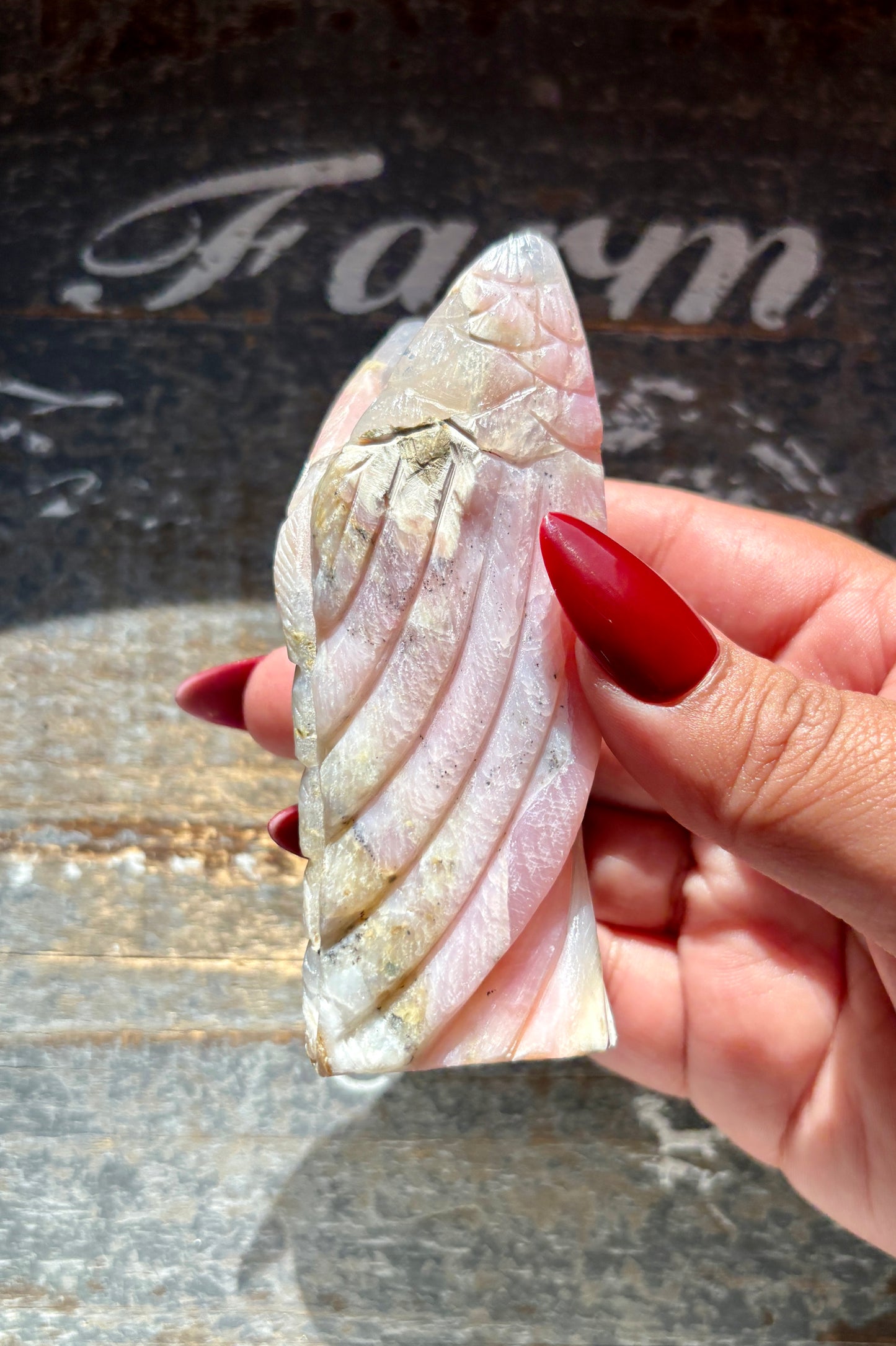 Gorgeous Pink Opal Angel