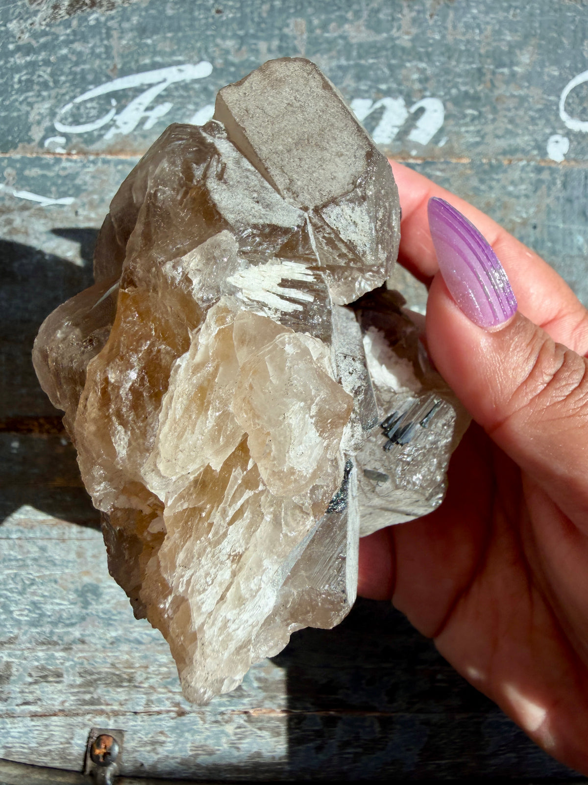 Gorgeous Black Tourmaline in Citrine Quartz on Stand | Brazil | Opt 2