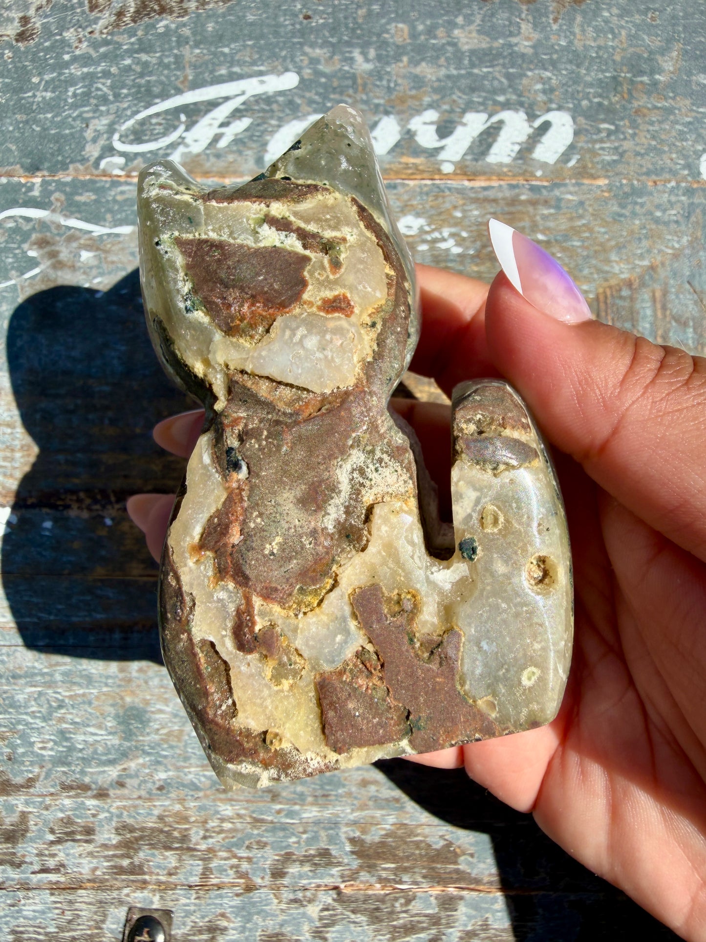 Sparkly Druzy Amethyst Cat (hand carved) | Brazil | Opt 94 (VIDEO IN LISTING)