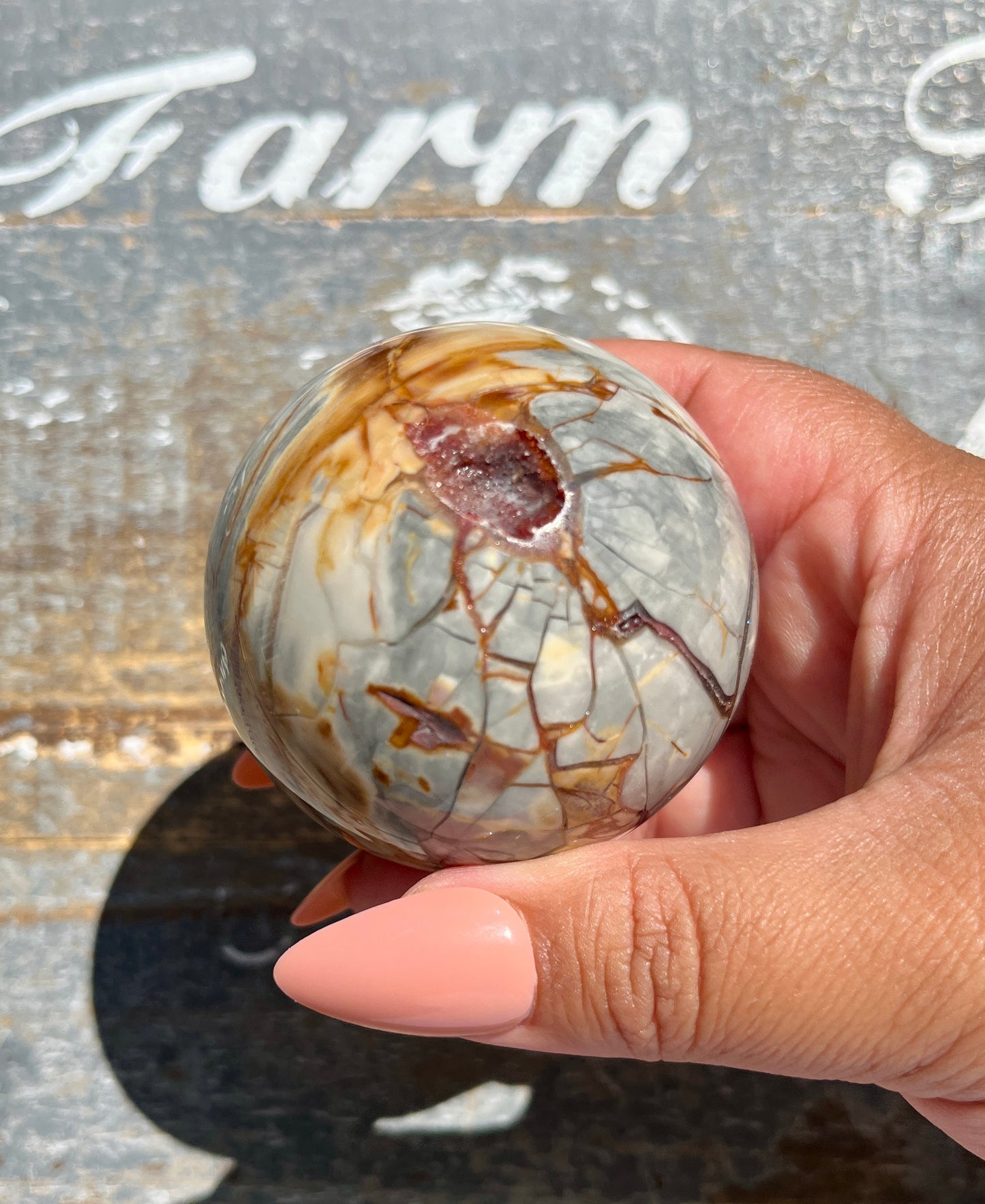 Gorgeous Ibis Jasper Sphere from Madagascar