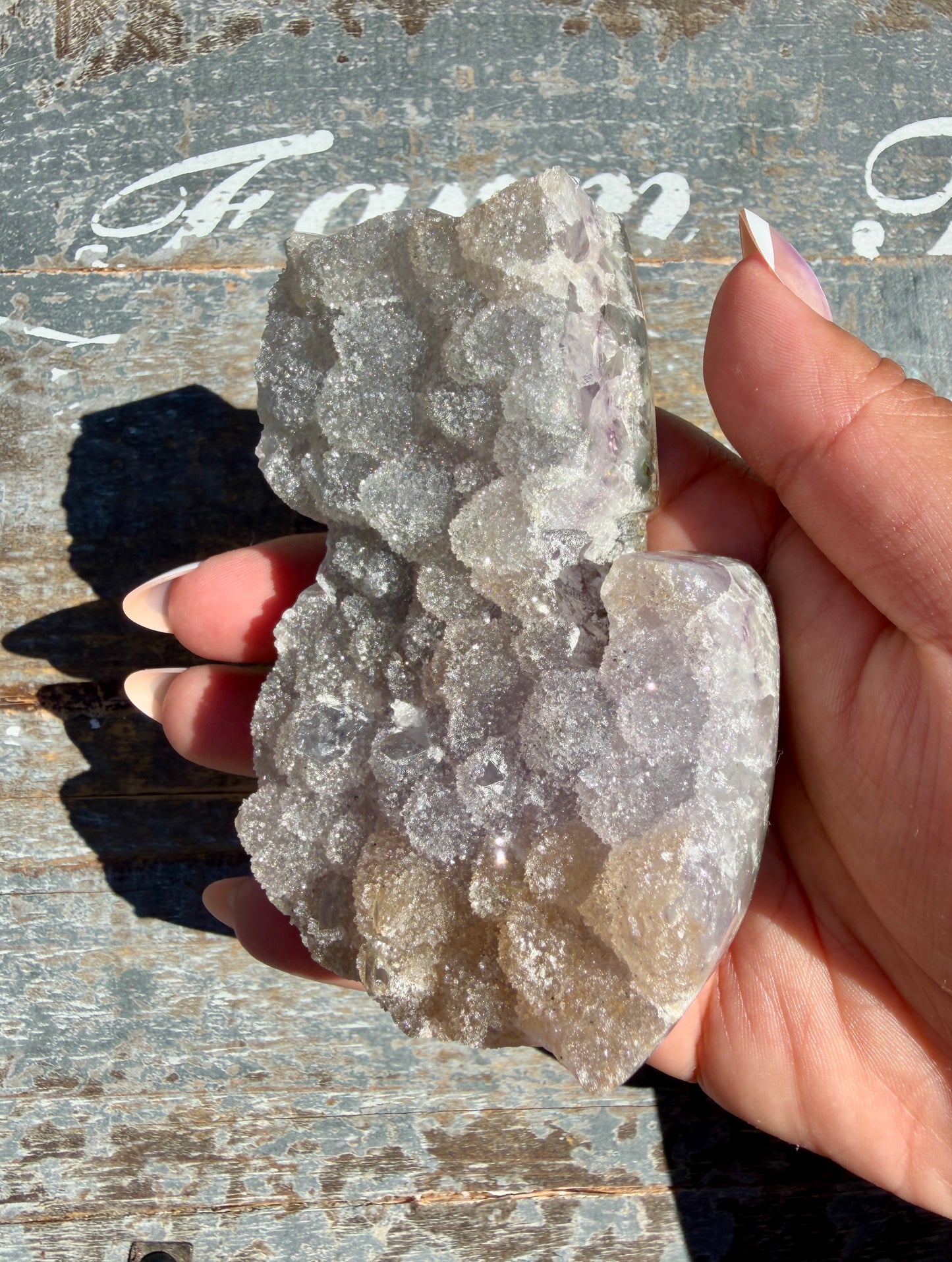 Sparkly Druzy Amethyst Cat (hand carved) | Brazil | Opt 96 (VIDEO IN LISTING)