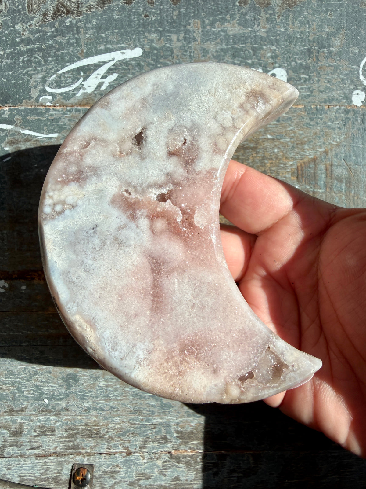 Gorgeous Pink Amethyst Moon on Stand | Brazil | Opt 17