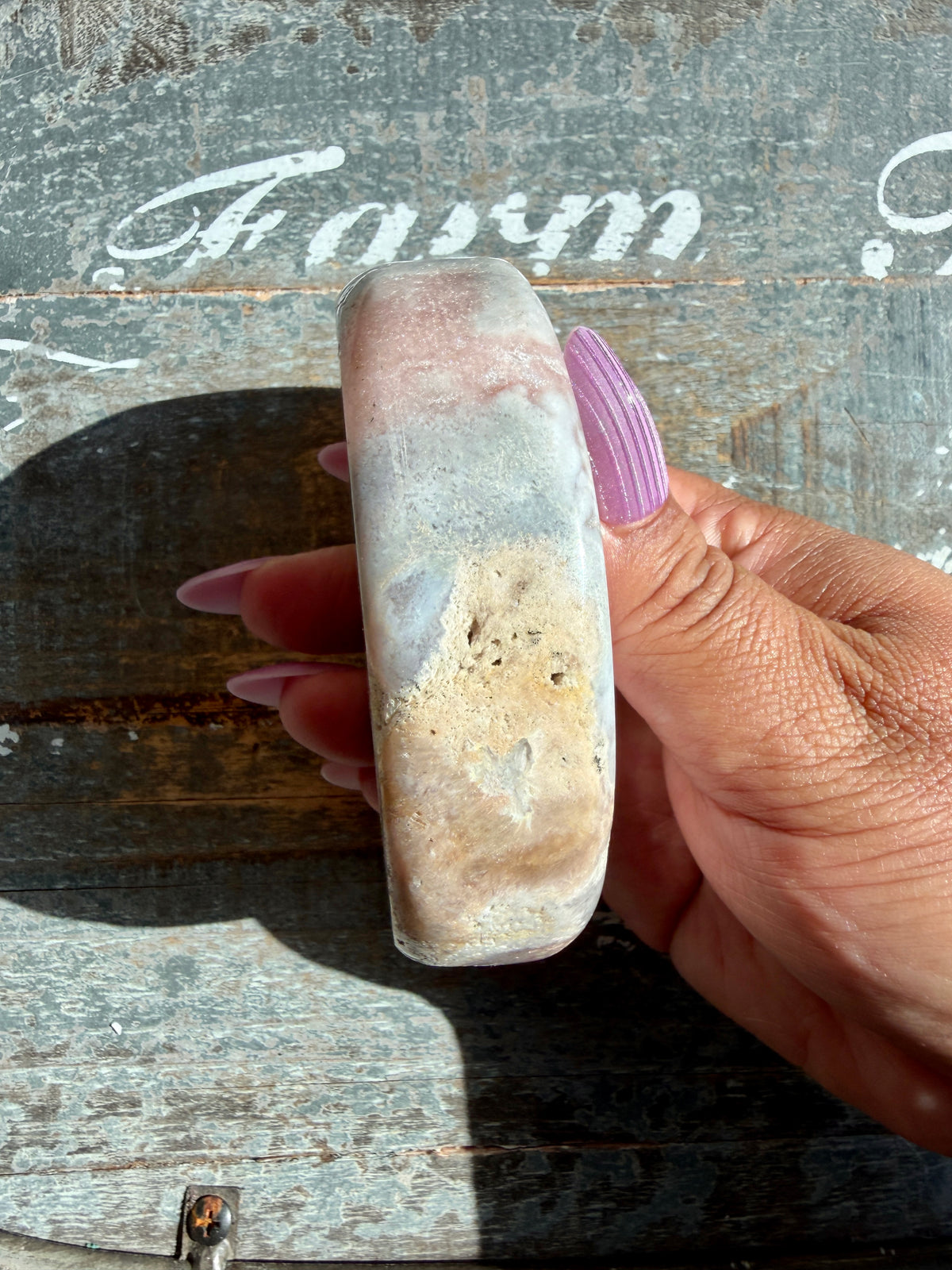 Gorgeous Pink Amethyst Moon on Stand | Brazil | Opt 17