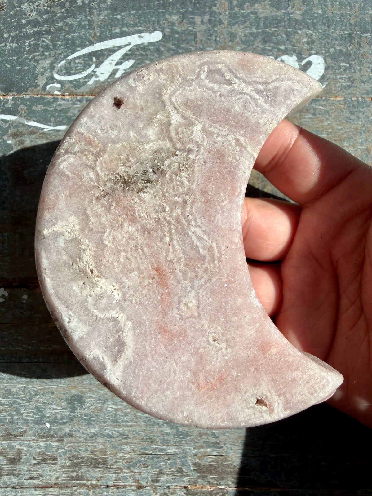 Gorgeous Pink Amethyst Moon on Stand | Brazil | Opt 13
