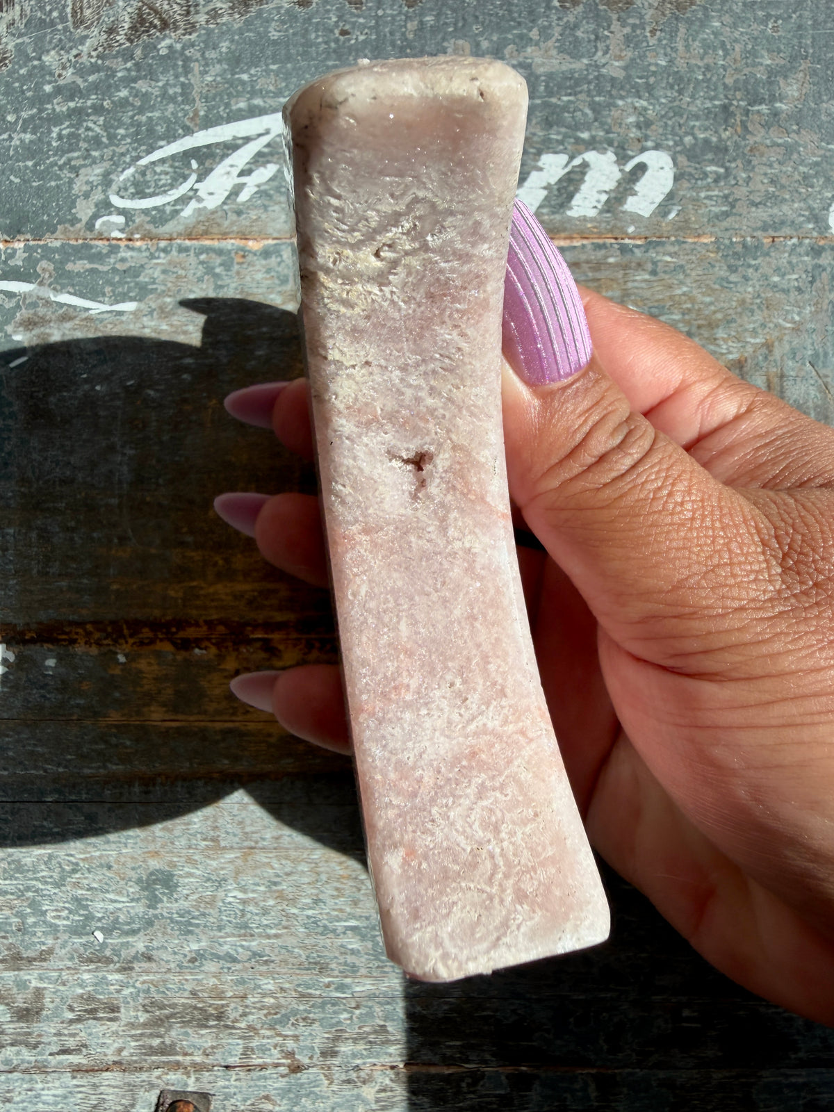 Gorgeous Pink Amethyst Moon on Stand | Brazil | Opt 13