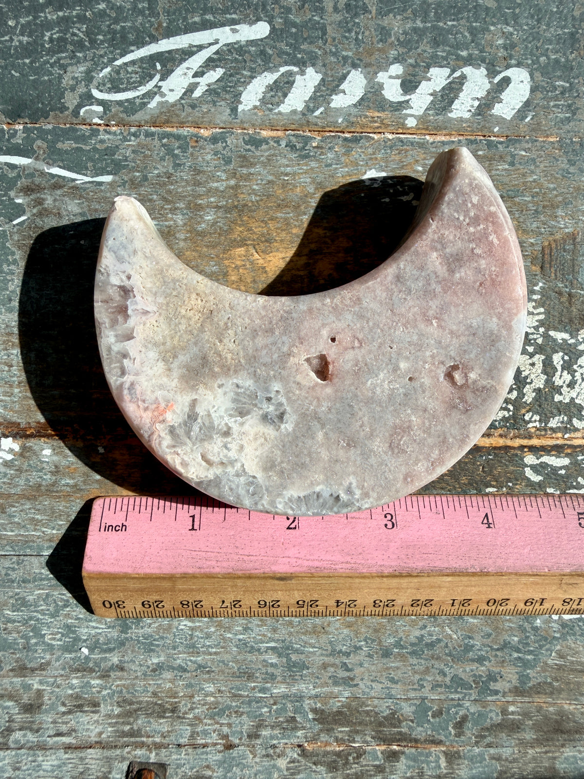 Gorgeous Pink Amethyst Moon on Stand | Brazil | Opt 16