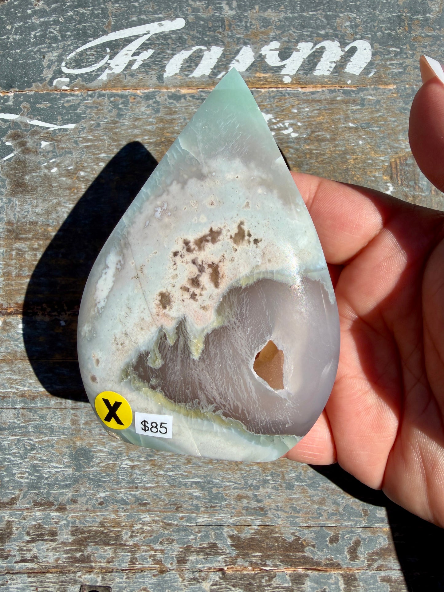 Gorgeous Green Flower Agate Flame | Madagascar | Opt X