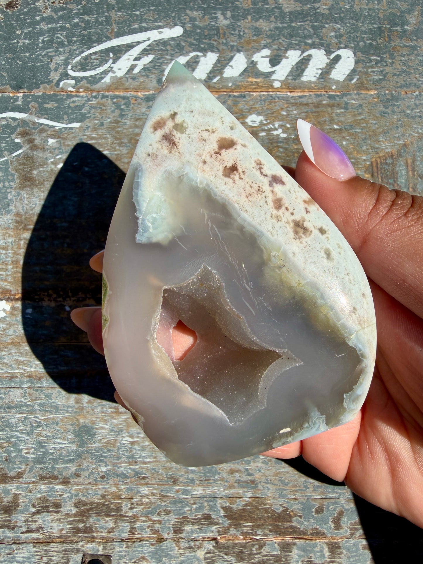 Gorgeous Green Flower Agate Flame | Madagascar | Opt X
