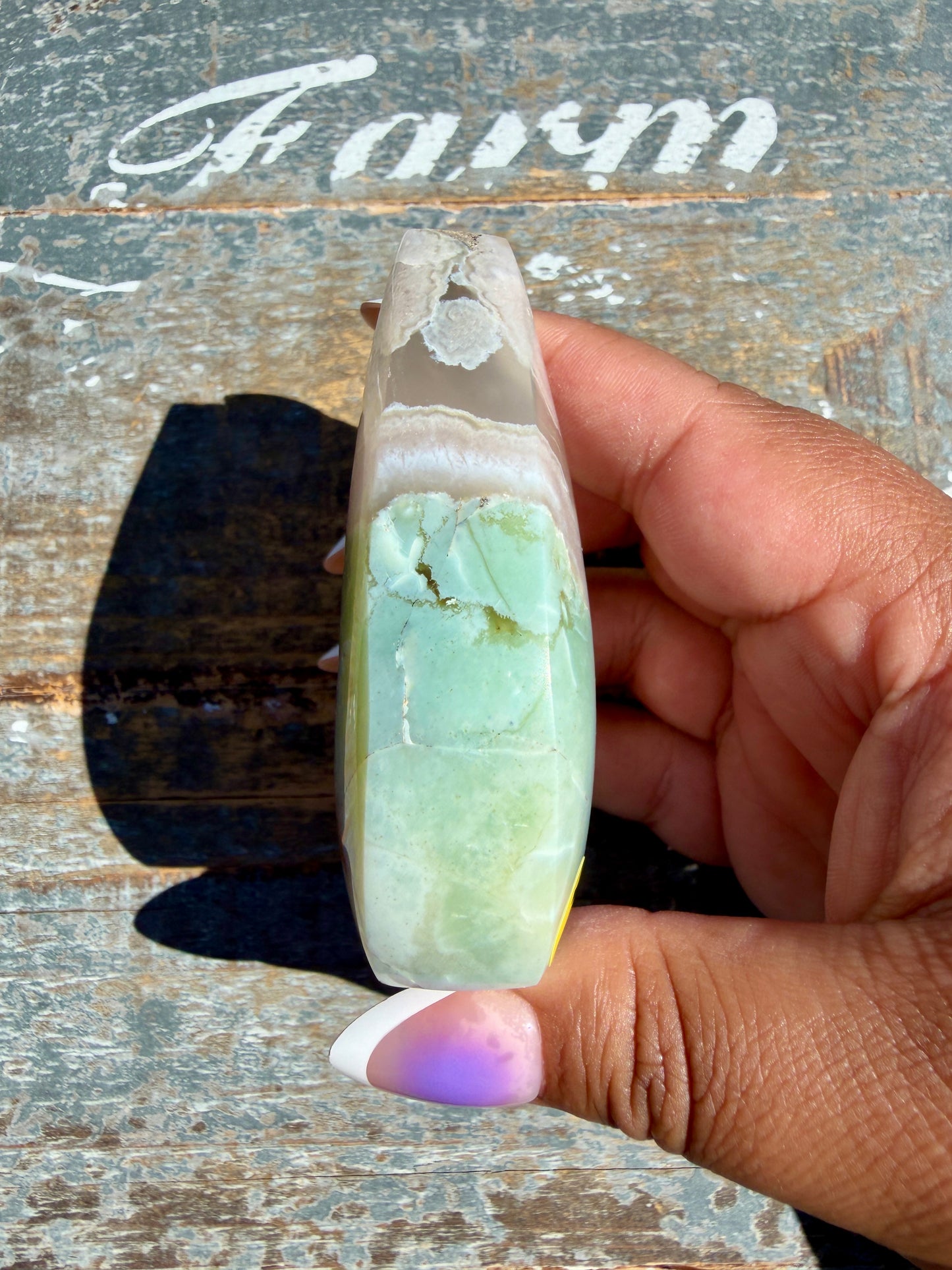 Gorgeous Green Flower Agate Flame | Madagascar | Opt Z