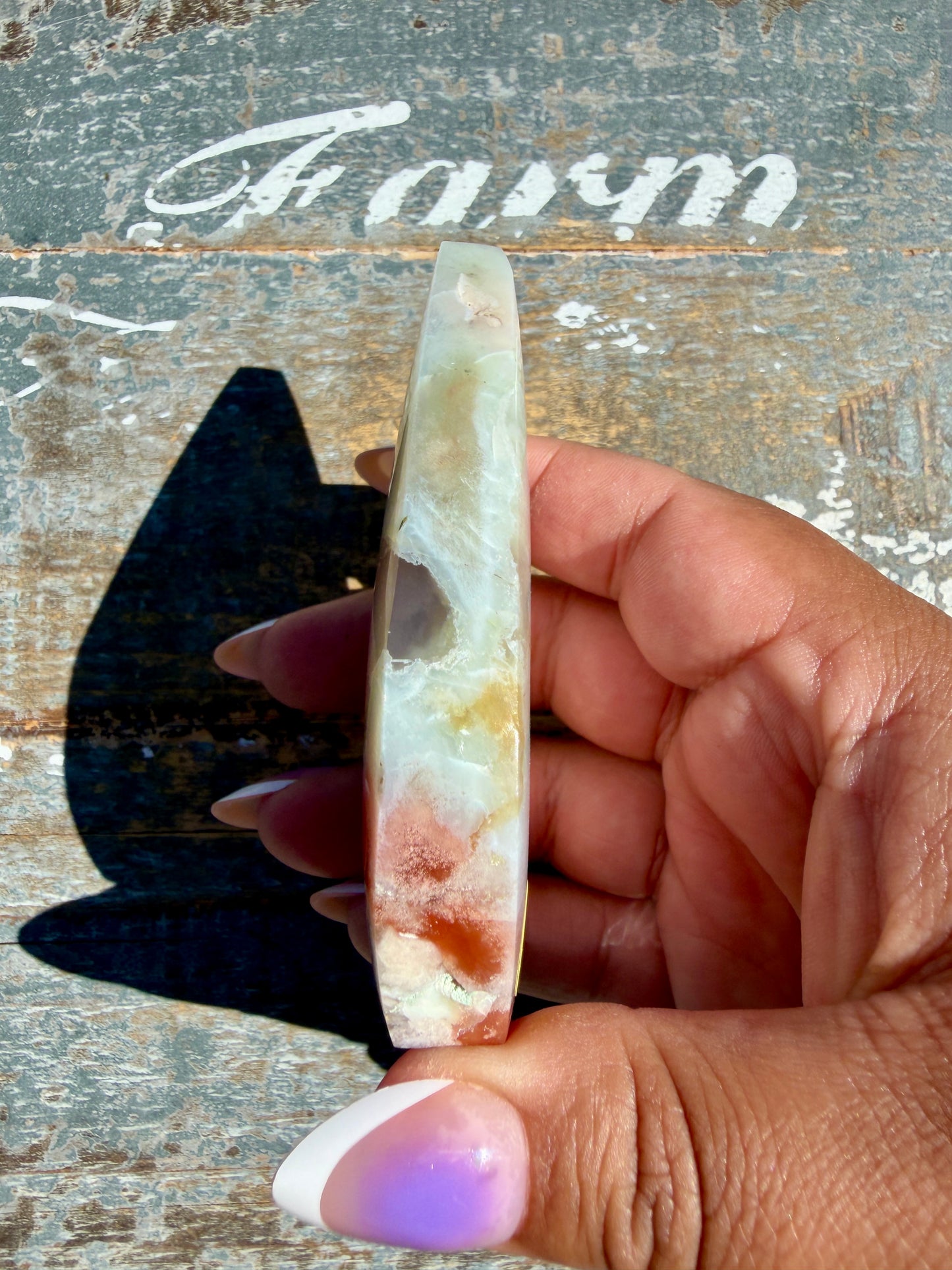 Gorgeous Green Flower Agate Flame | Madagascar | Opt Y