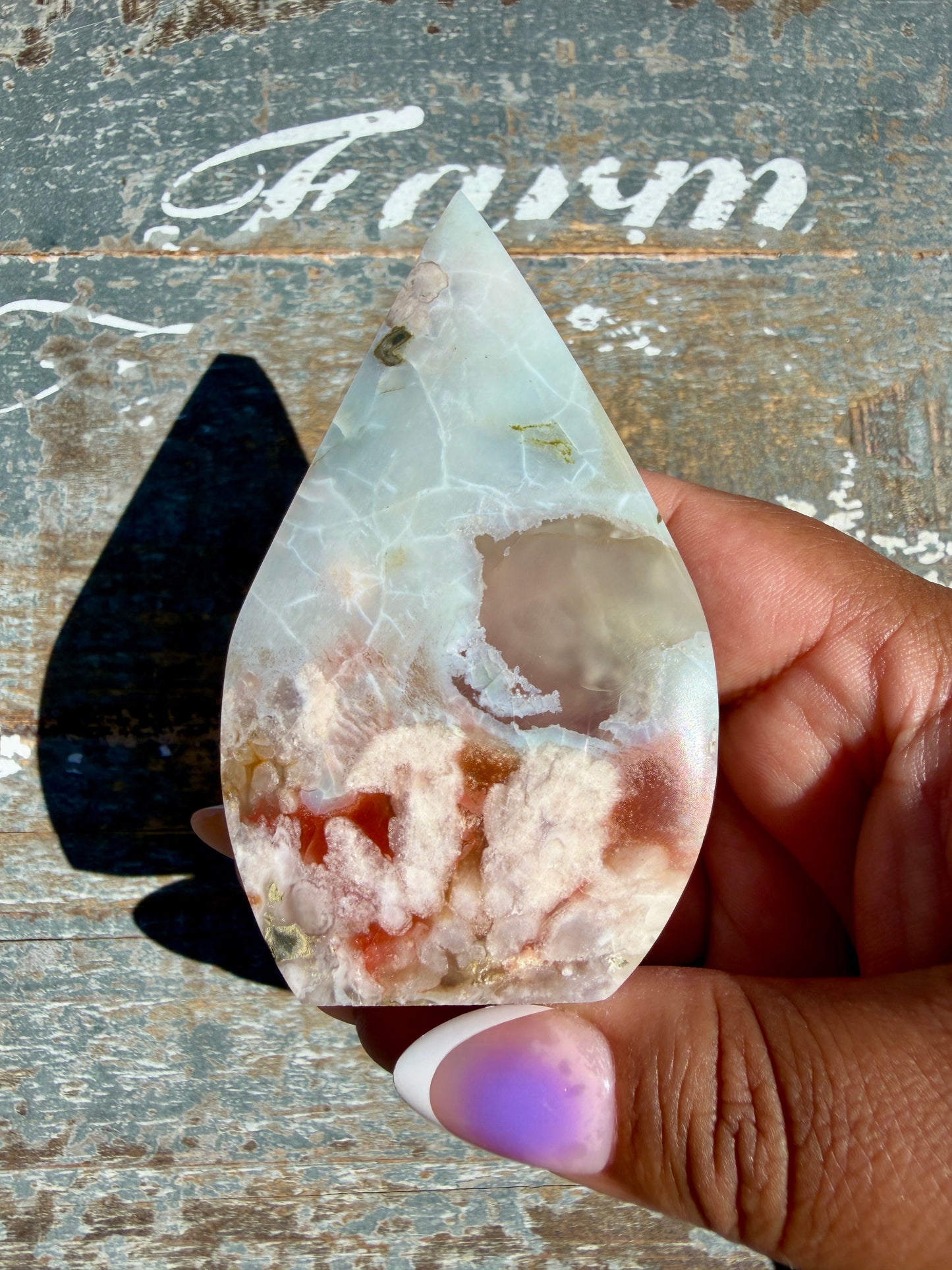 Gorgeous Green Flower Agate Flame | Madagascar | Opt Y
