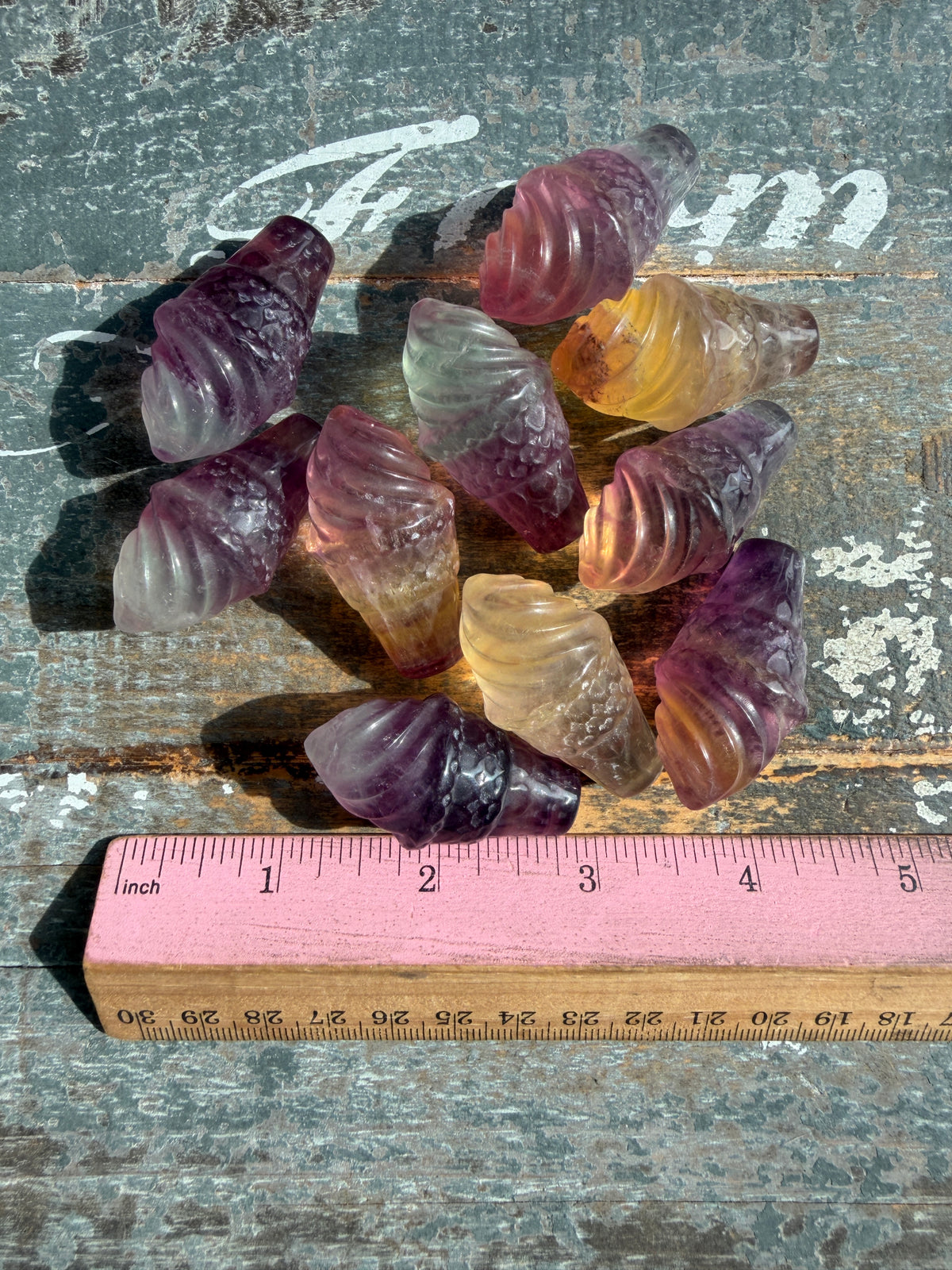 One (1) Adorable Candy Fluorite Mini Ice Cream | Intuitively Chosen