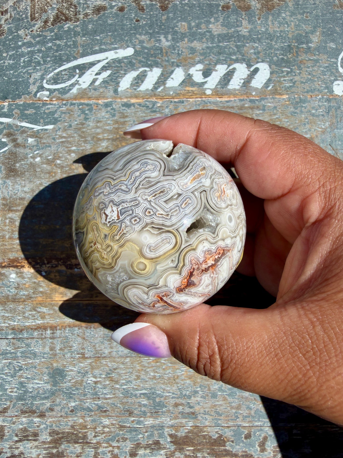 Gorgeous Crazy Lace Agate Sphere | Mexico | Opt K
