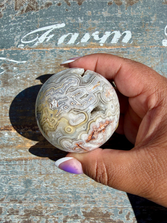 Gorgeous Crazy Lace Agate Sphere | Mexico | Opt K