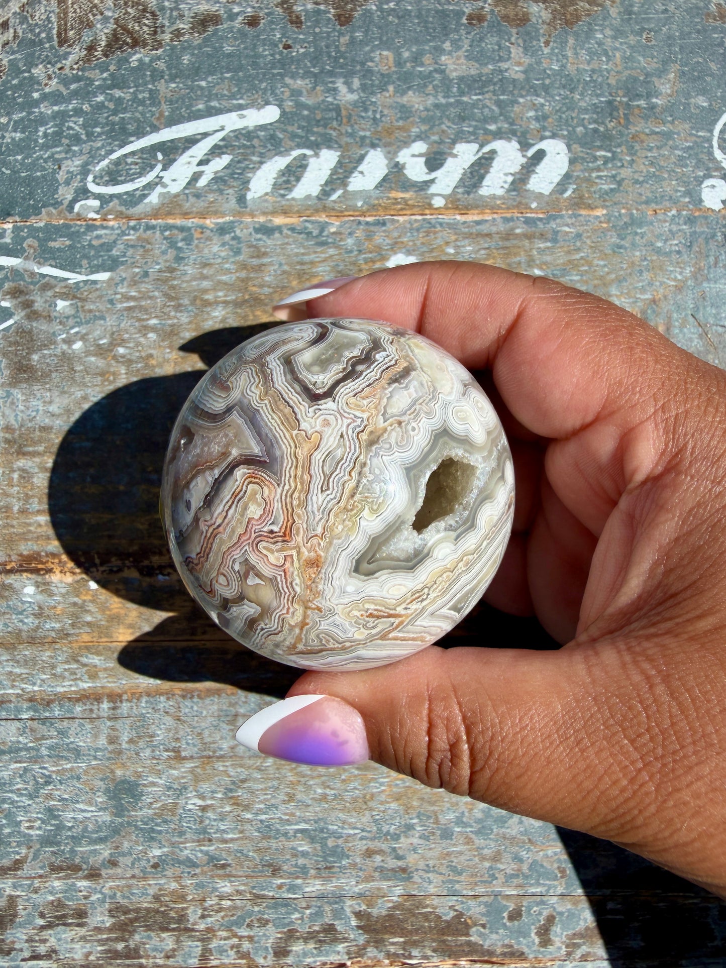 Gorgeous Crazy Lace Agate Sphere | Mexico | Opt L