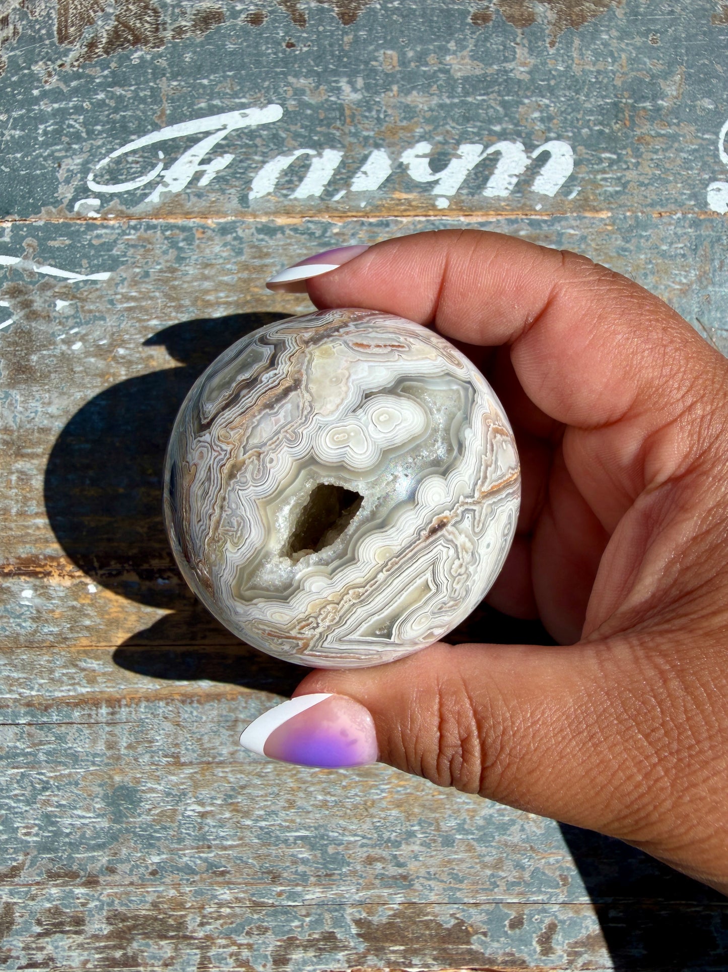 Gorgeous Crazy Lace Agate Sphere | Mexico | Opt L