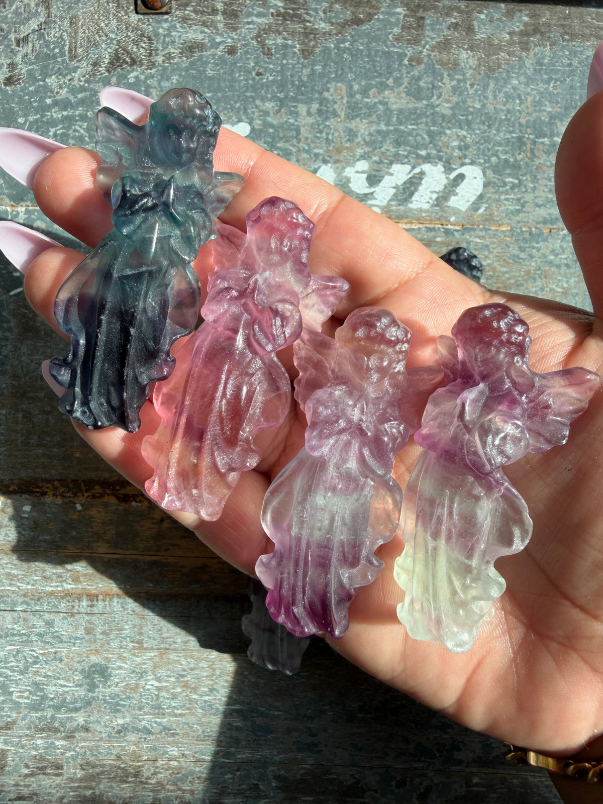 One (1) Adorable Candy Fluorite Mini Angel | Intuitively Chosen