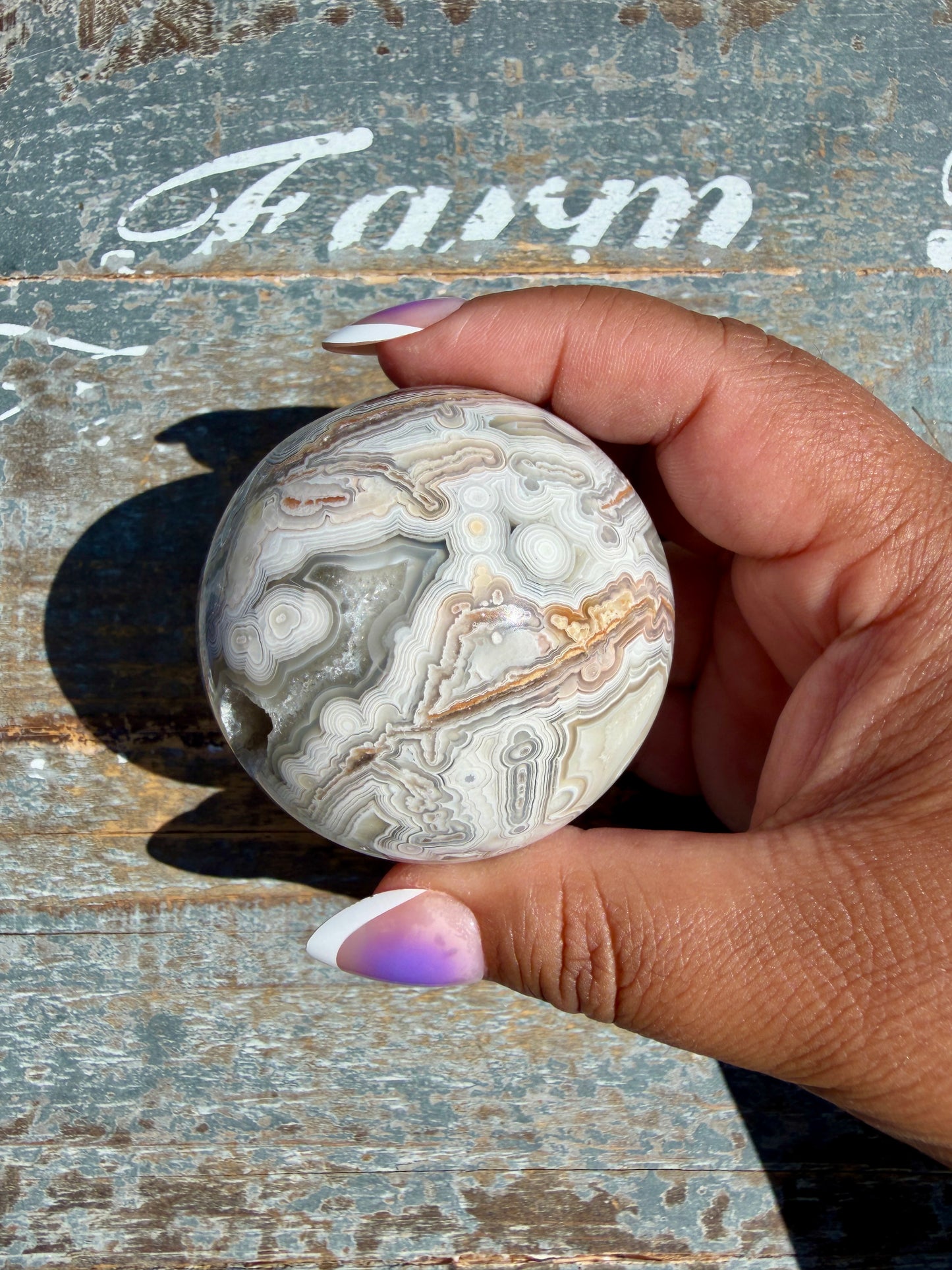 Gorgeous Crazy Lace Agate Sphere | Mexico | Opt L