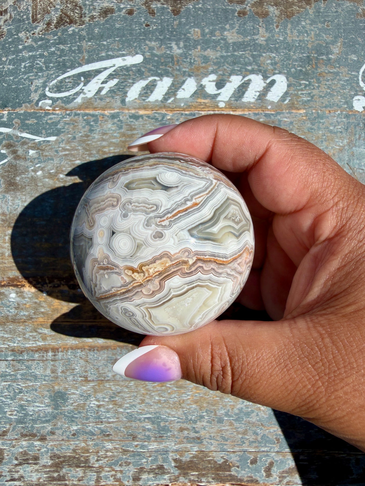 Gorgeous Crazy Lace Agate Sphere | Mexico | Opt L