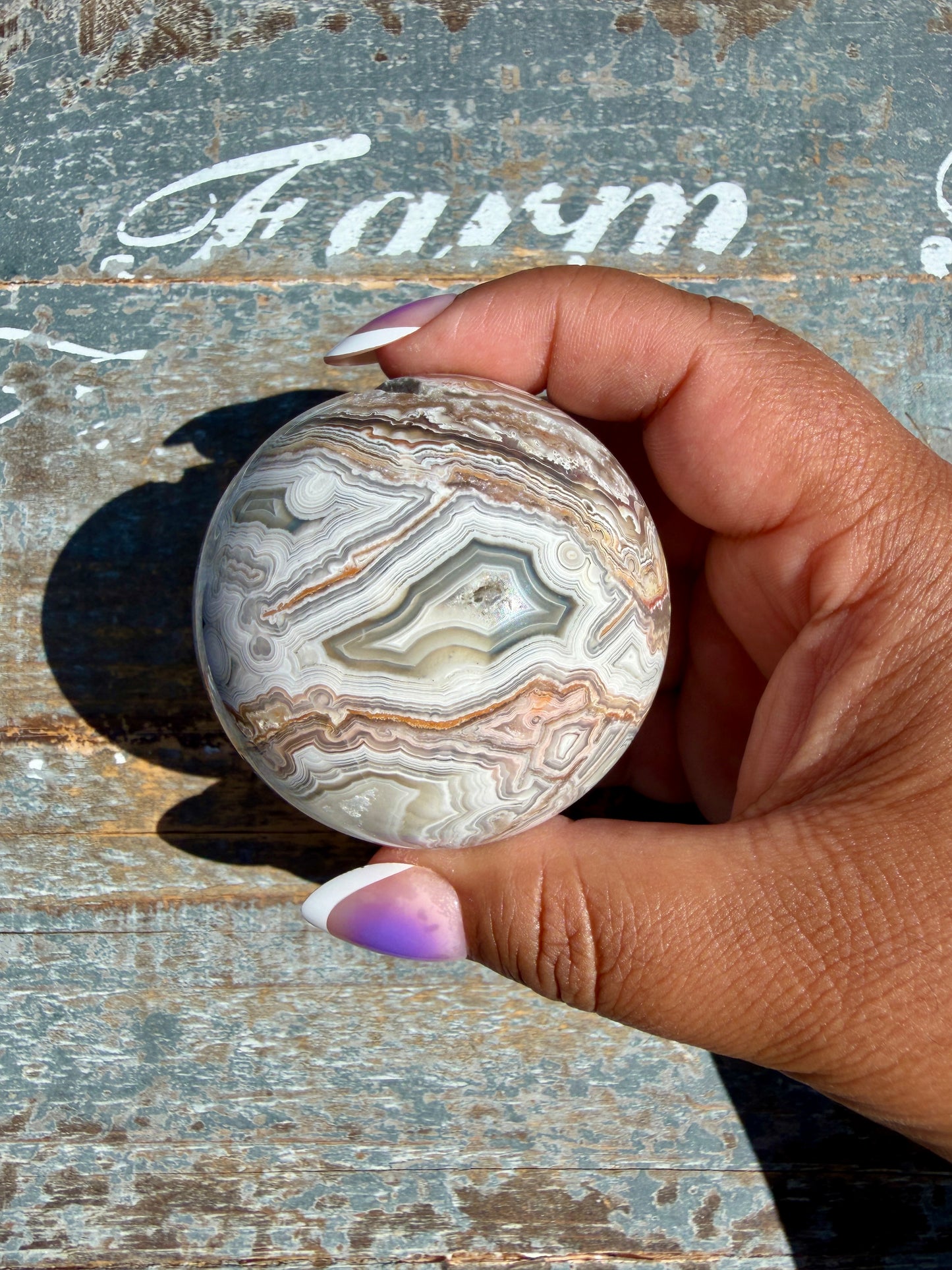 Gorgeous Crazy Lace Agate Sphere | Mexico | Opt L