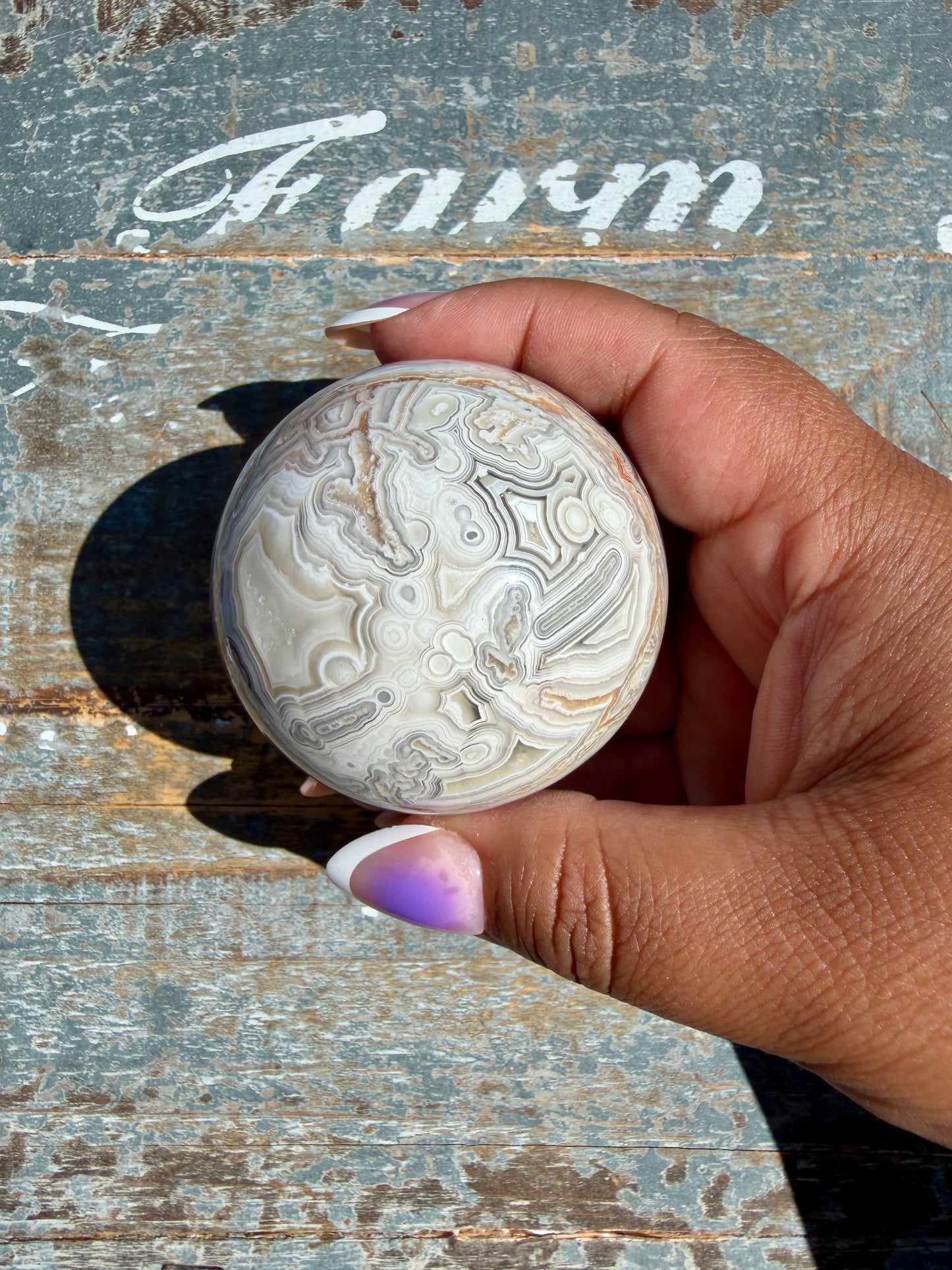 Gorgeous Crazy Lace Agate Sphere | Mexico | Opt L