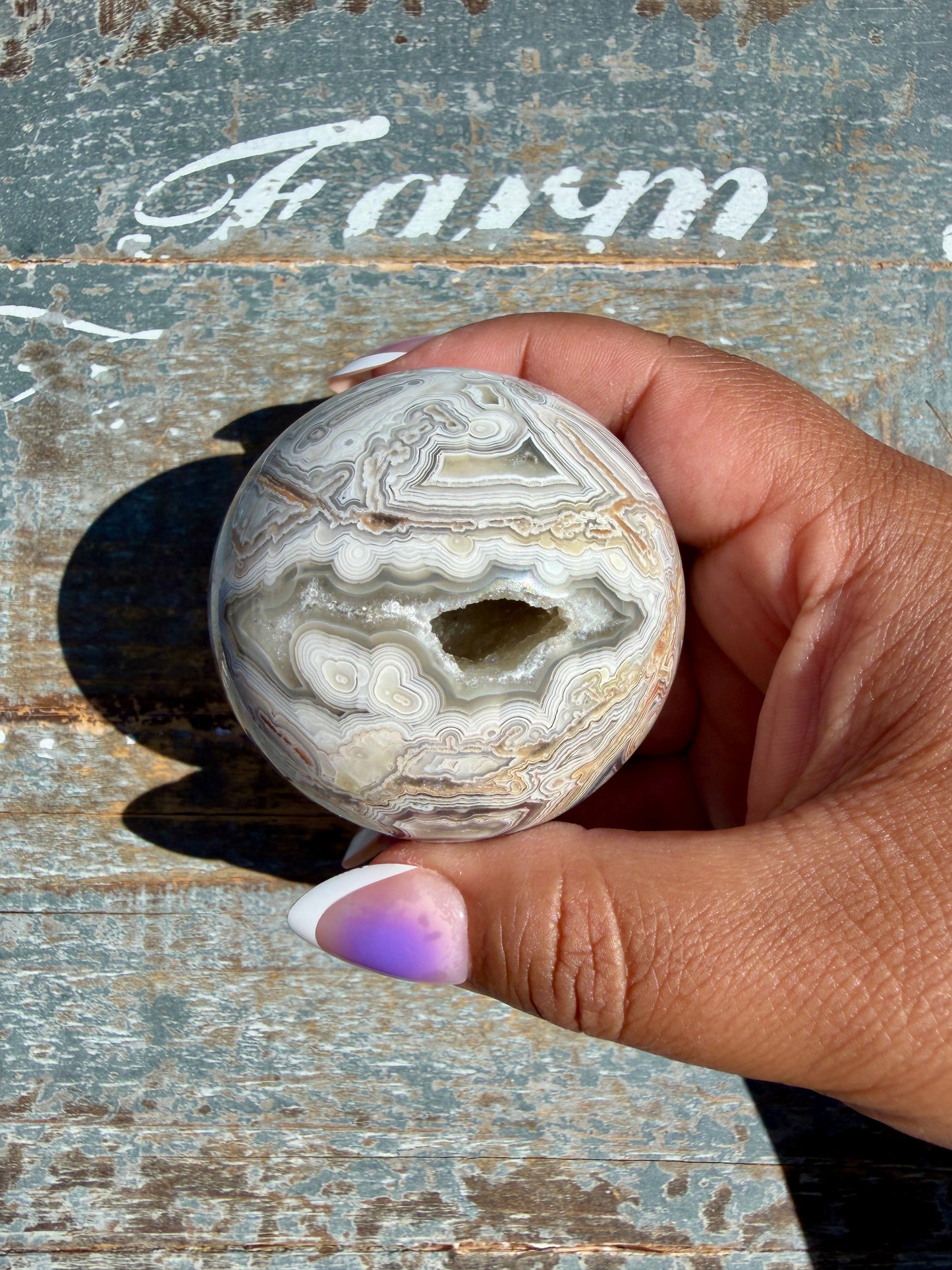 Gorgeous Crazy Lace Agate Sphere | Mexico | Opt L
