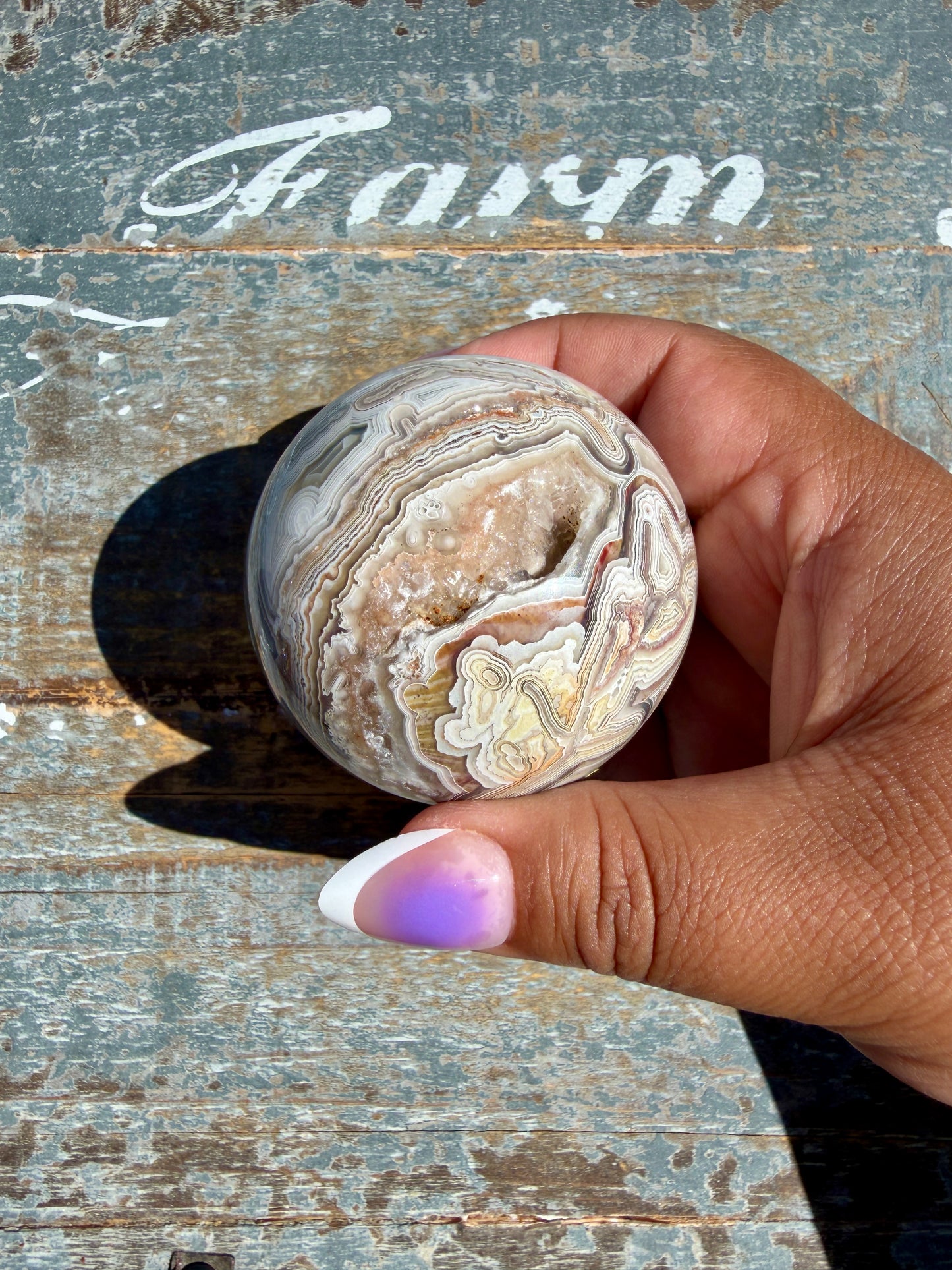 Gorgeous Crazy Lace Agate Sphere | Mexico | Opt L