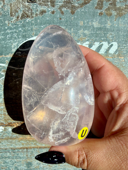 Gorgeous Jelly Rose Quartz Freeform | Opt U (wobbly, Putty Included)