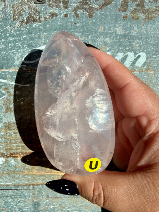 Gorgeous Jelly Rose Quartz Freeform | Opt U (wobbly, Putty Included)