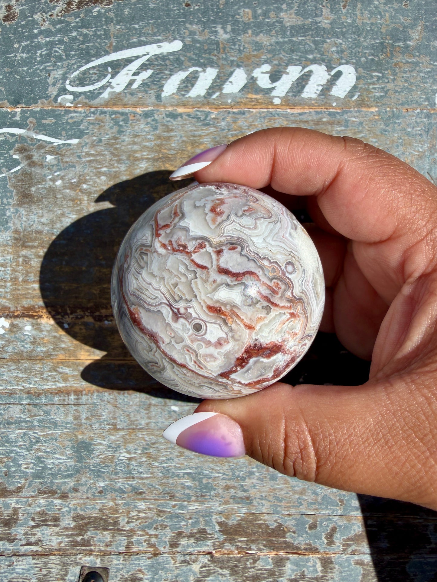 Gorgeous Crazy Lace Agate Sphere | Mexico | Opt N