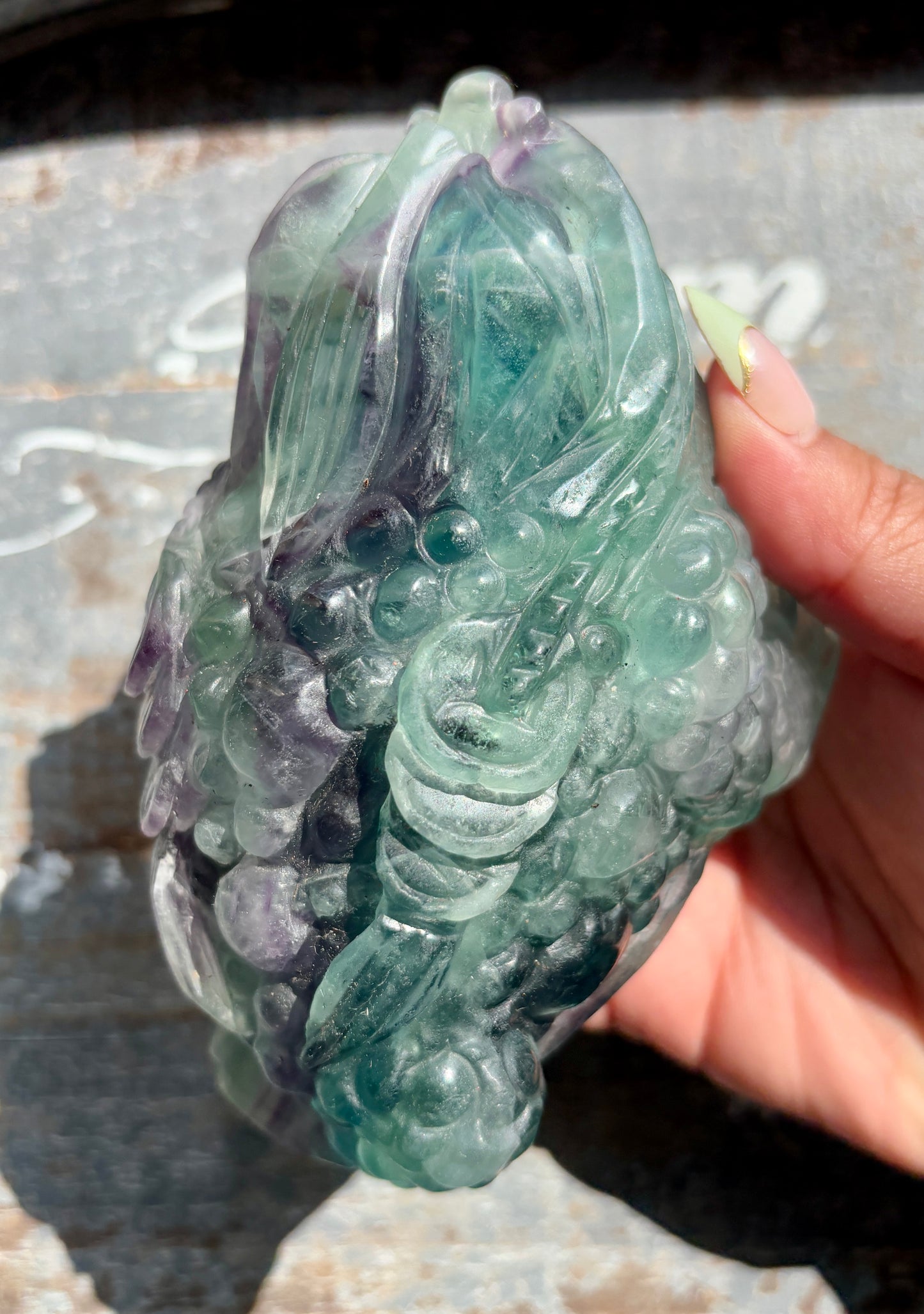 Gorgeous Master Carved Fluorite Money Toad | Money Manifestation