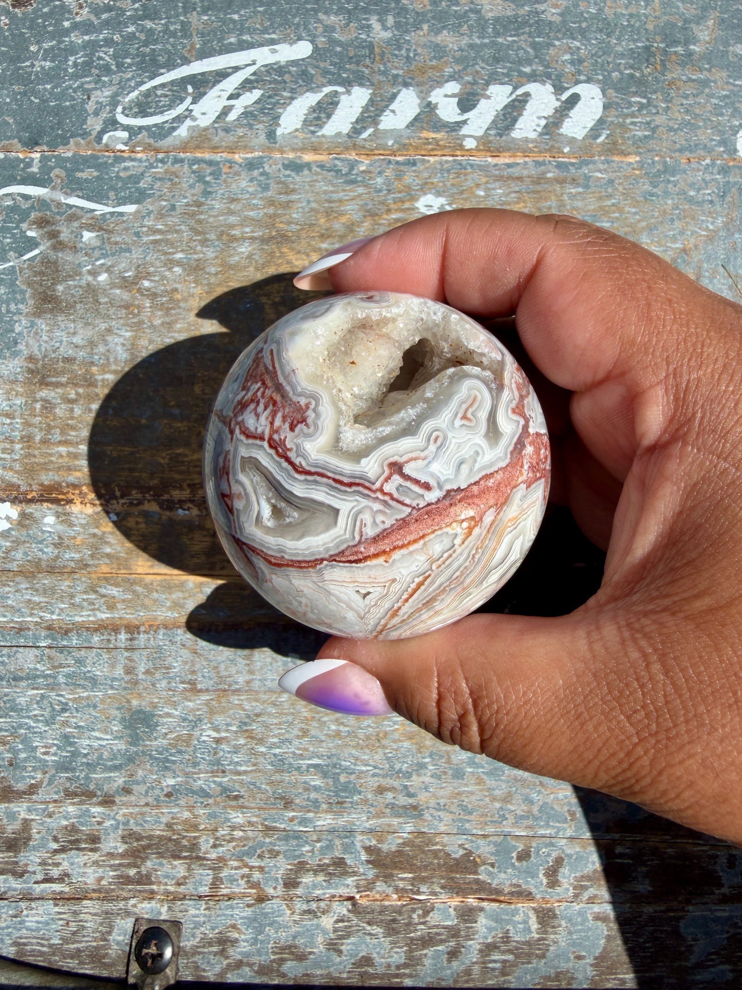 Gorgeous Crazy Lace Agate Sphere | Mexico | Opt O