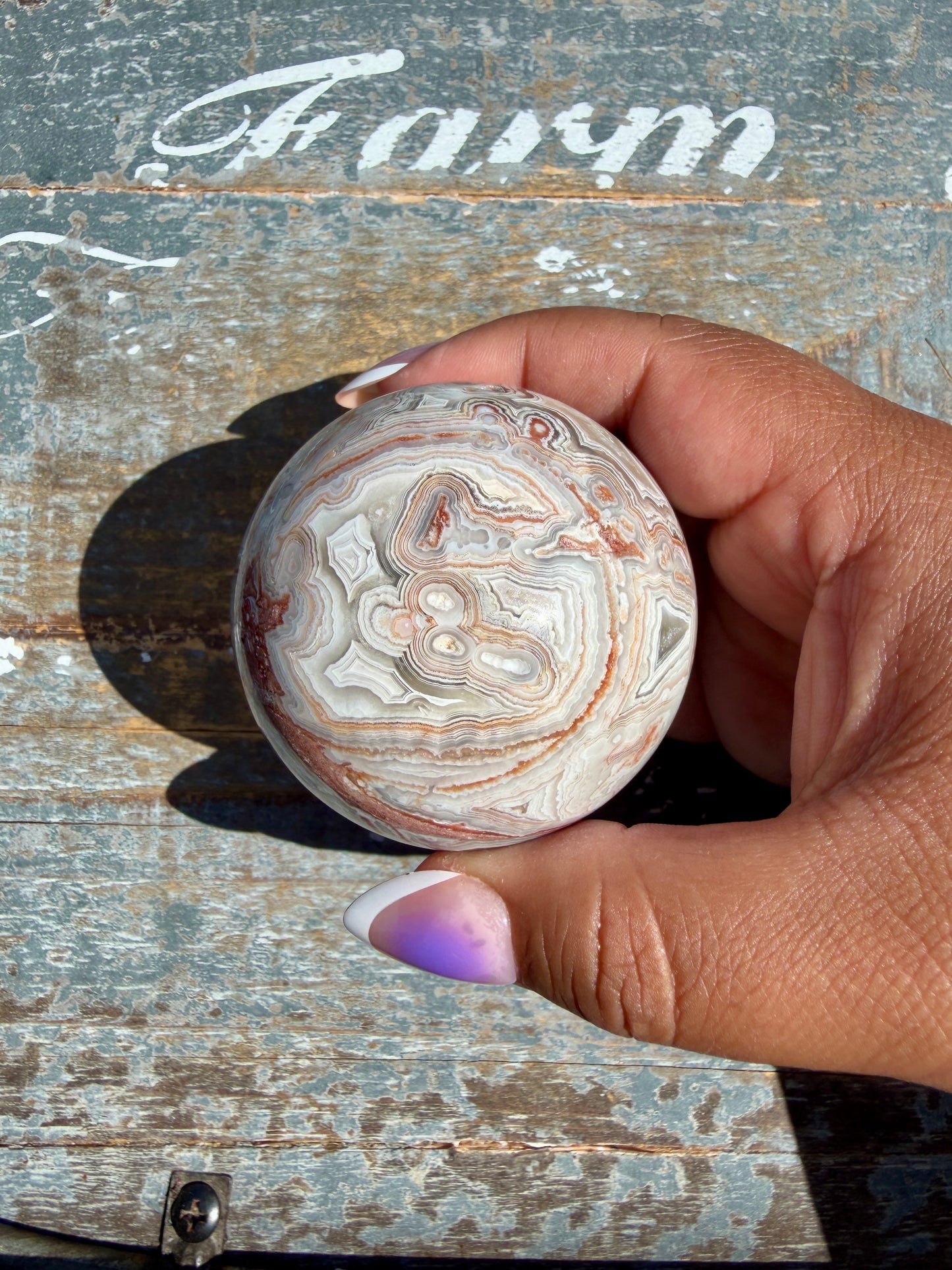 Gorgeous Crazy Lace Agate Sphere | Mexico | Opt O