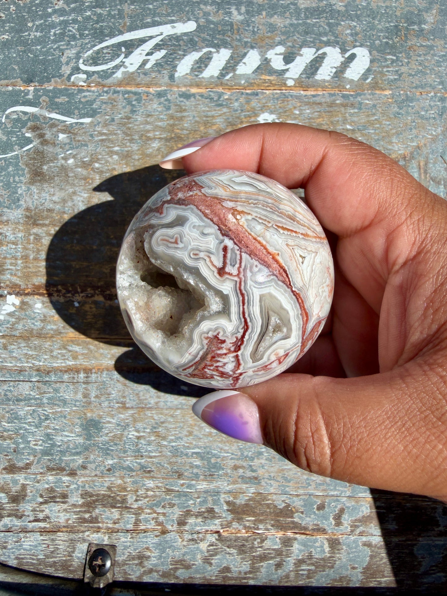 Gorgeous Crazy Lace Agate Sphere | Mexico | Opt O